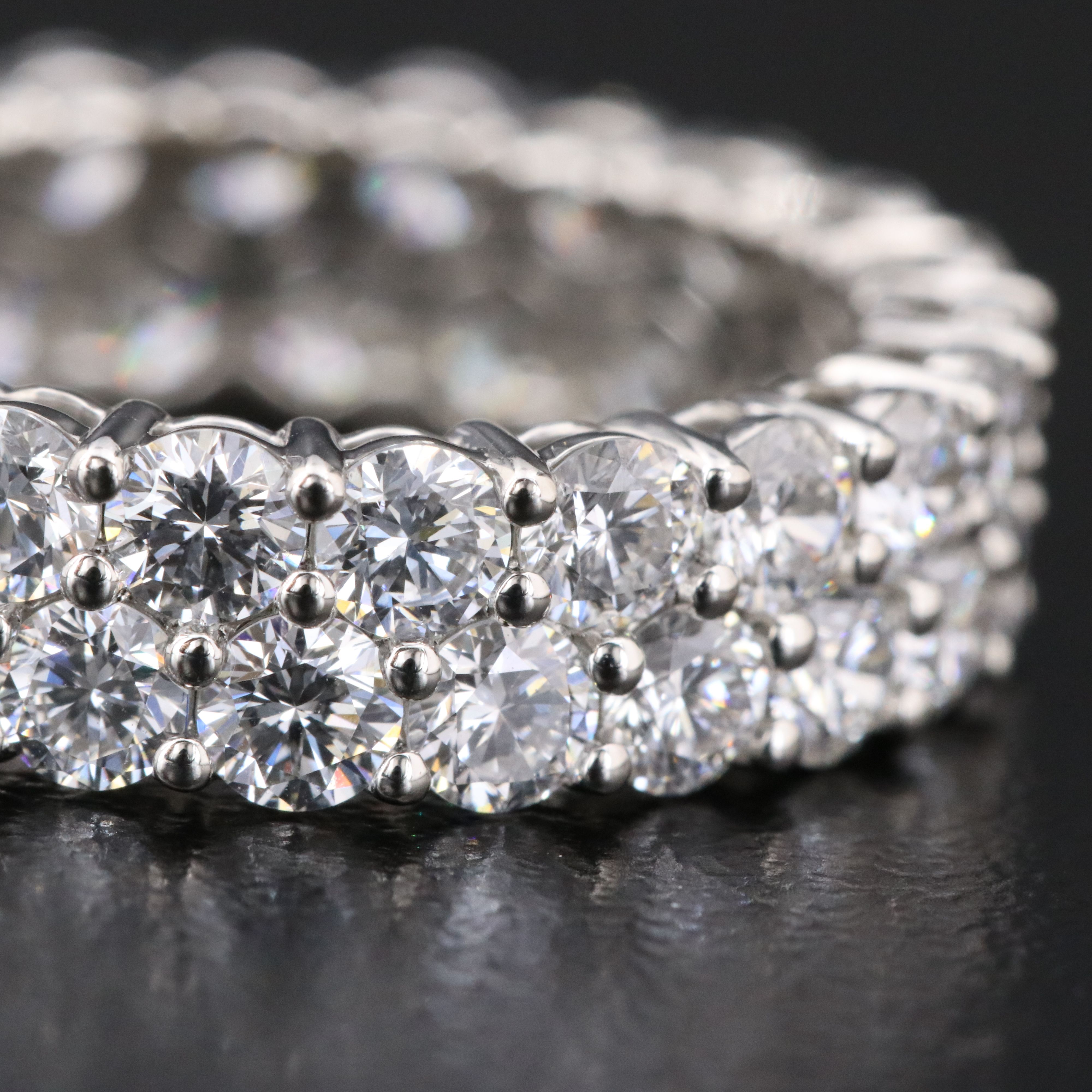 Platinum 4.46 CTW Lab Grown Diamond Eternity Band