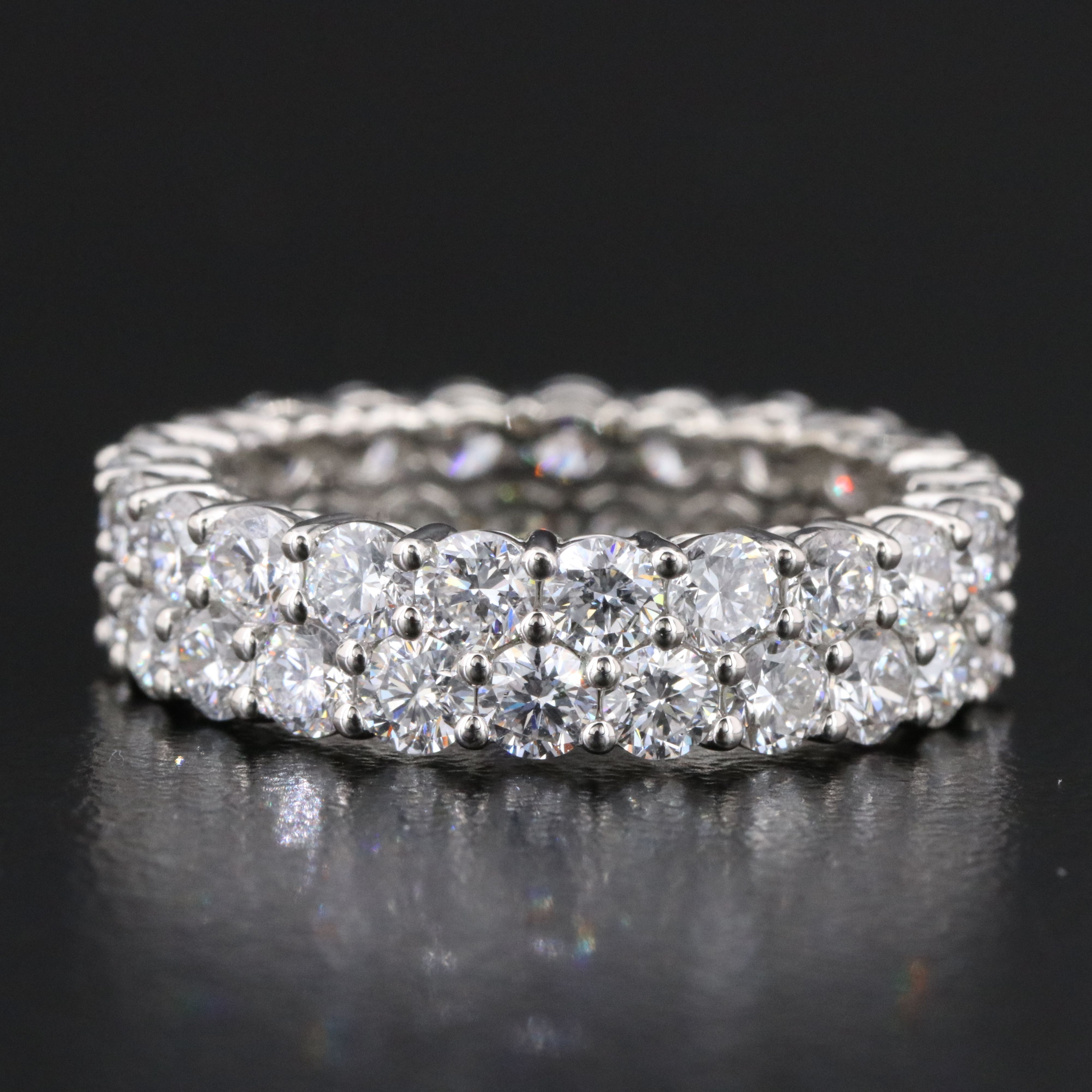 Platinum 4.46 CTW Lab Grown Diamond Eternity Band