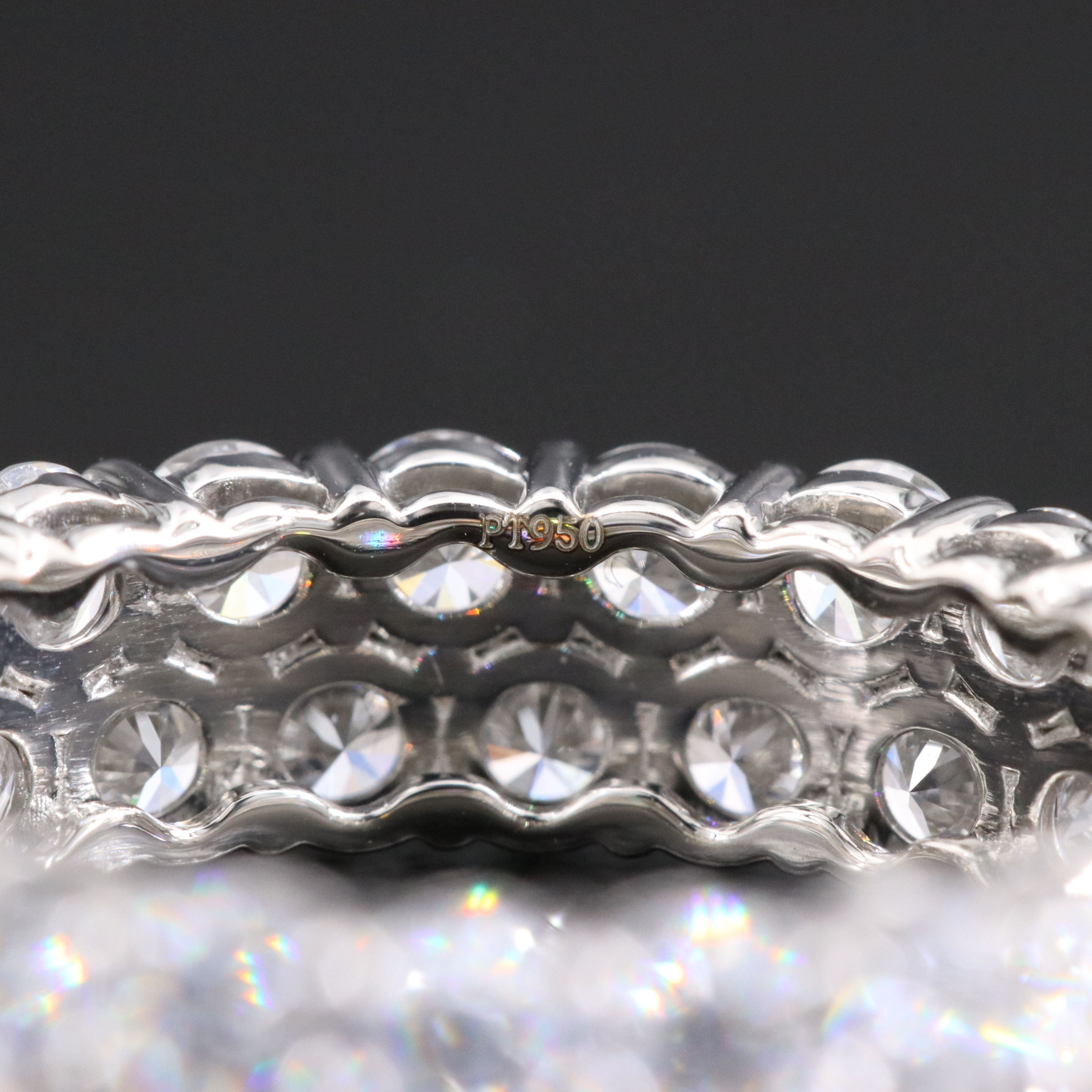 Platinum 4.46 CTW Lab Grown Diamond Eternity Band