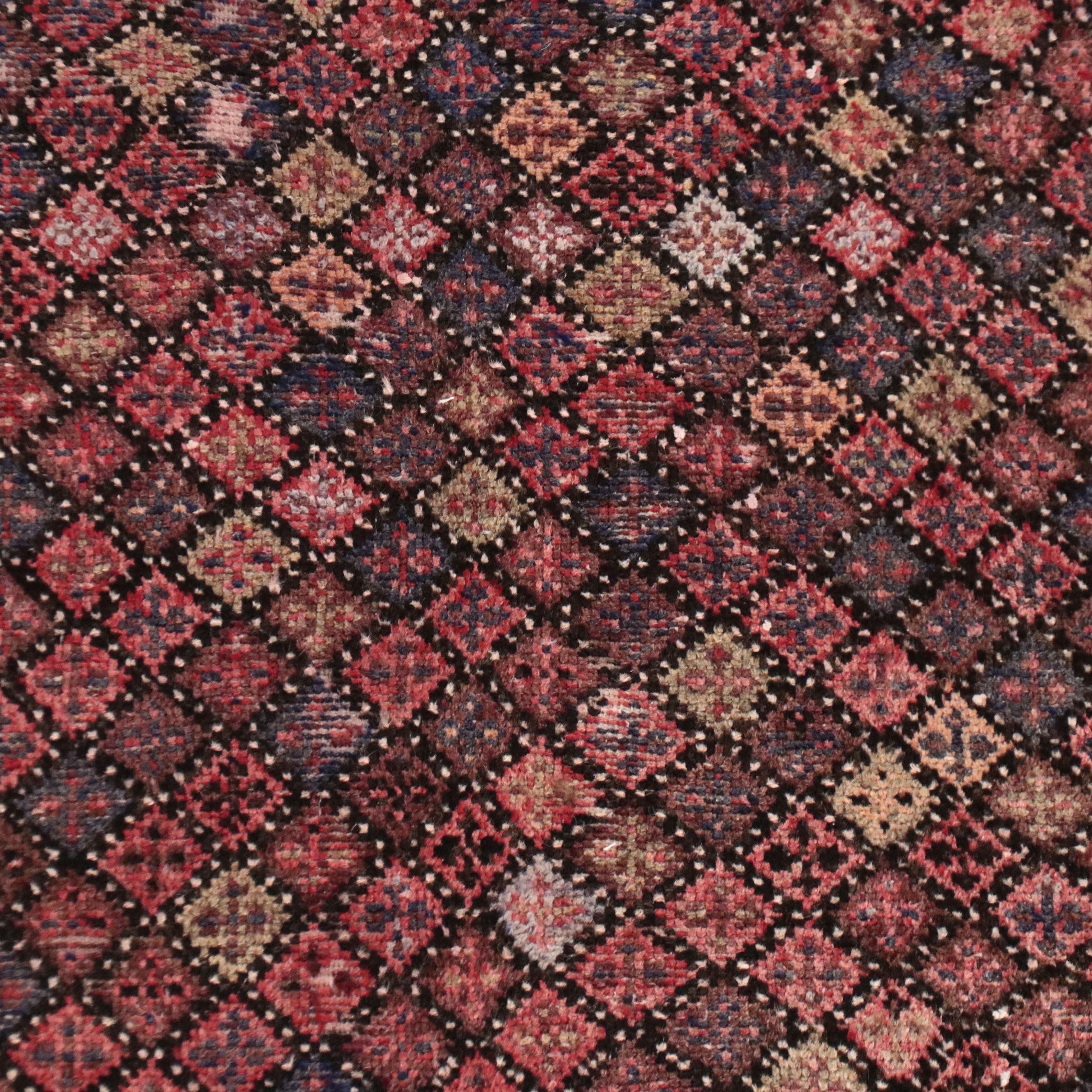 3' x 6'9 Hand-Knotted Persian Hamadan Area Rug