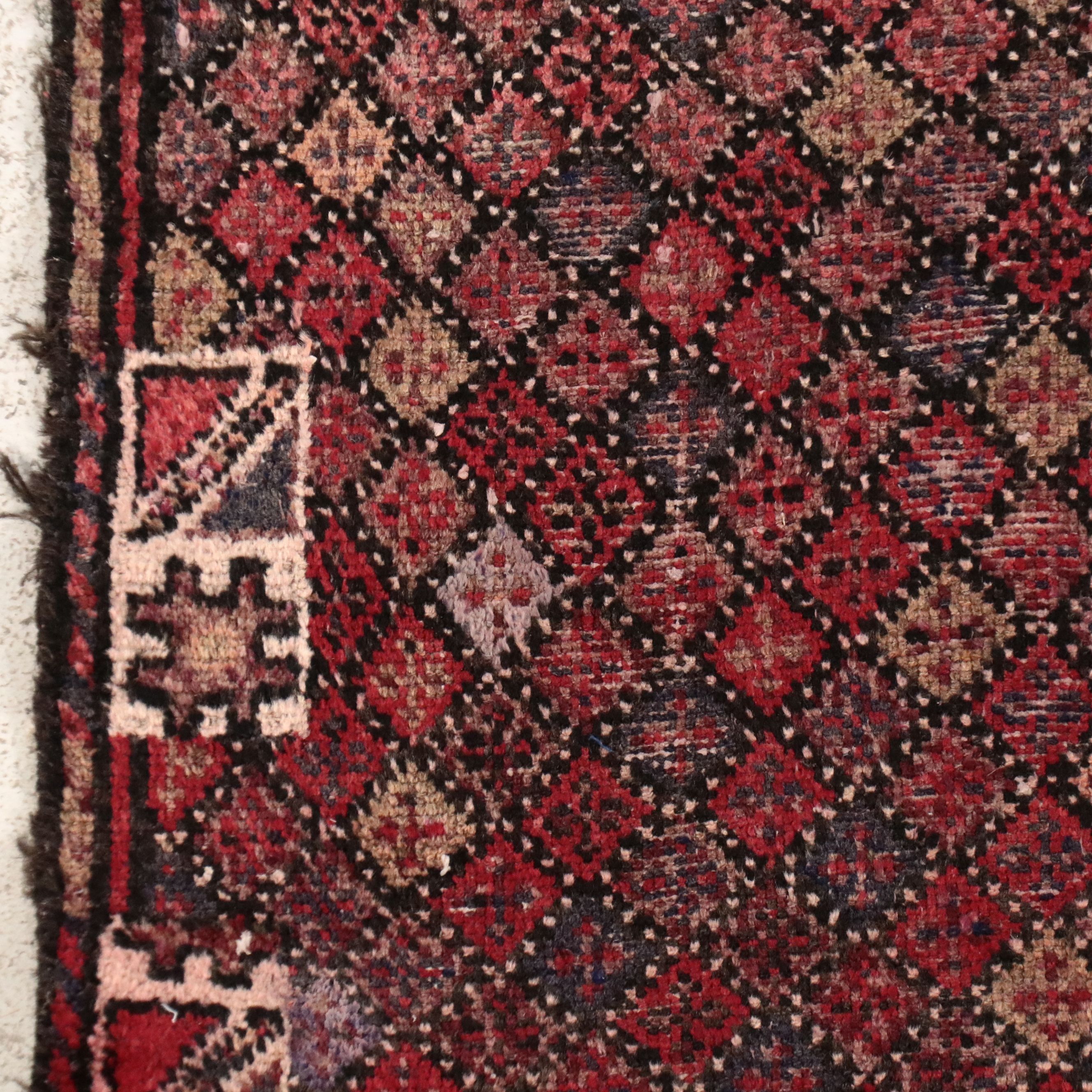 3' x 6'9 Hand-Knotted Persian Hamadan Area Rug