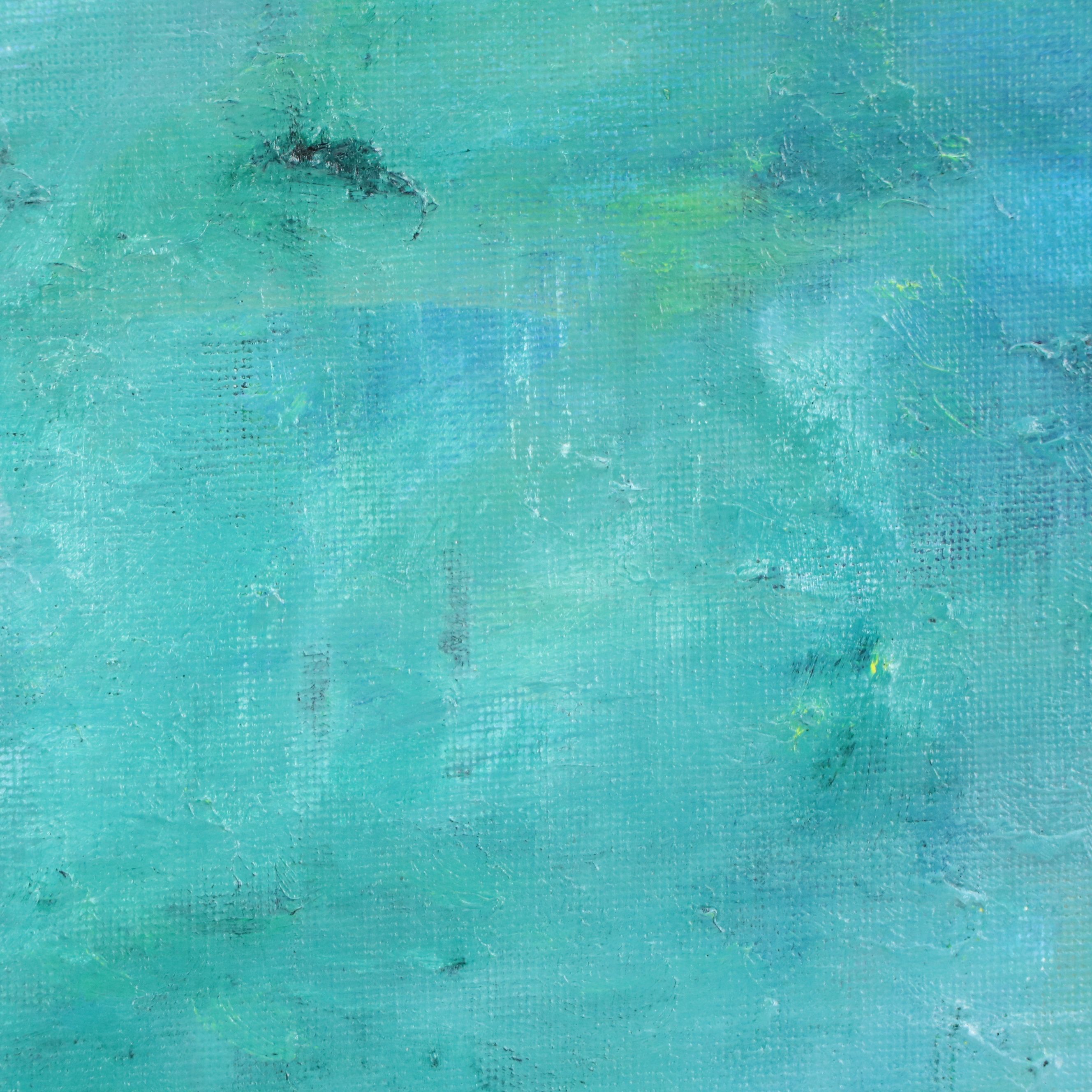 Saul Gefen Blue Acrylic Untitled Painting, 2025