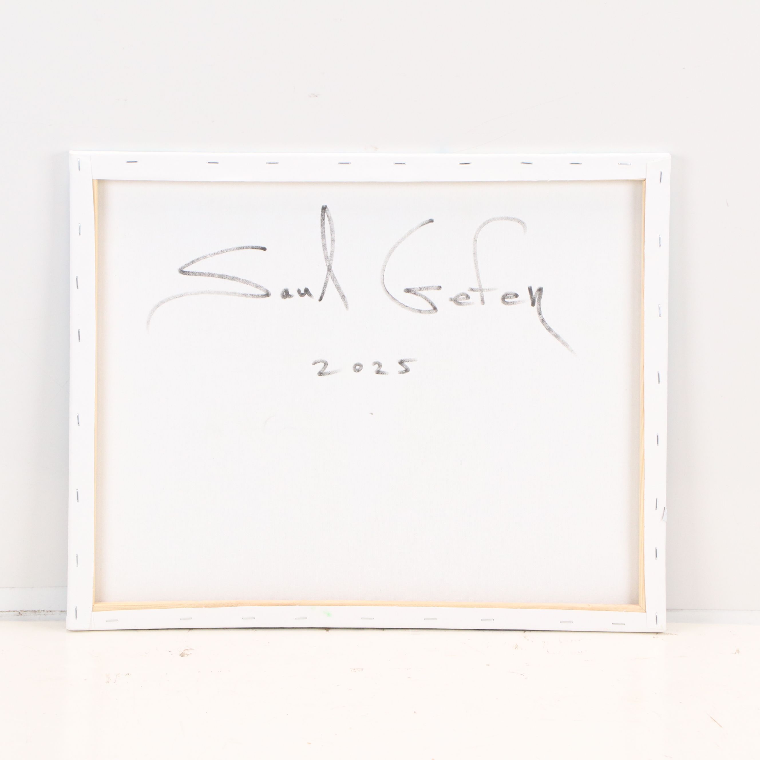 Saul Gefen Blue Acrylic Untitled Painting, 2025