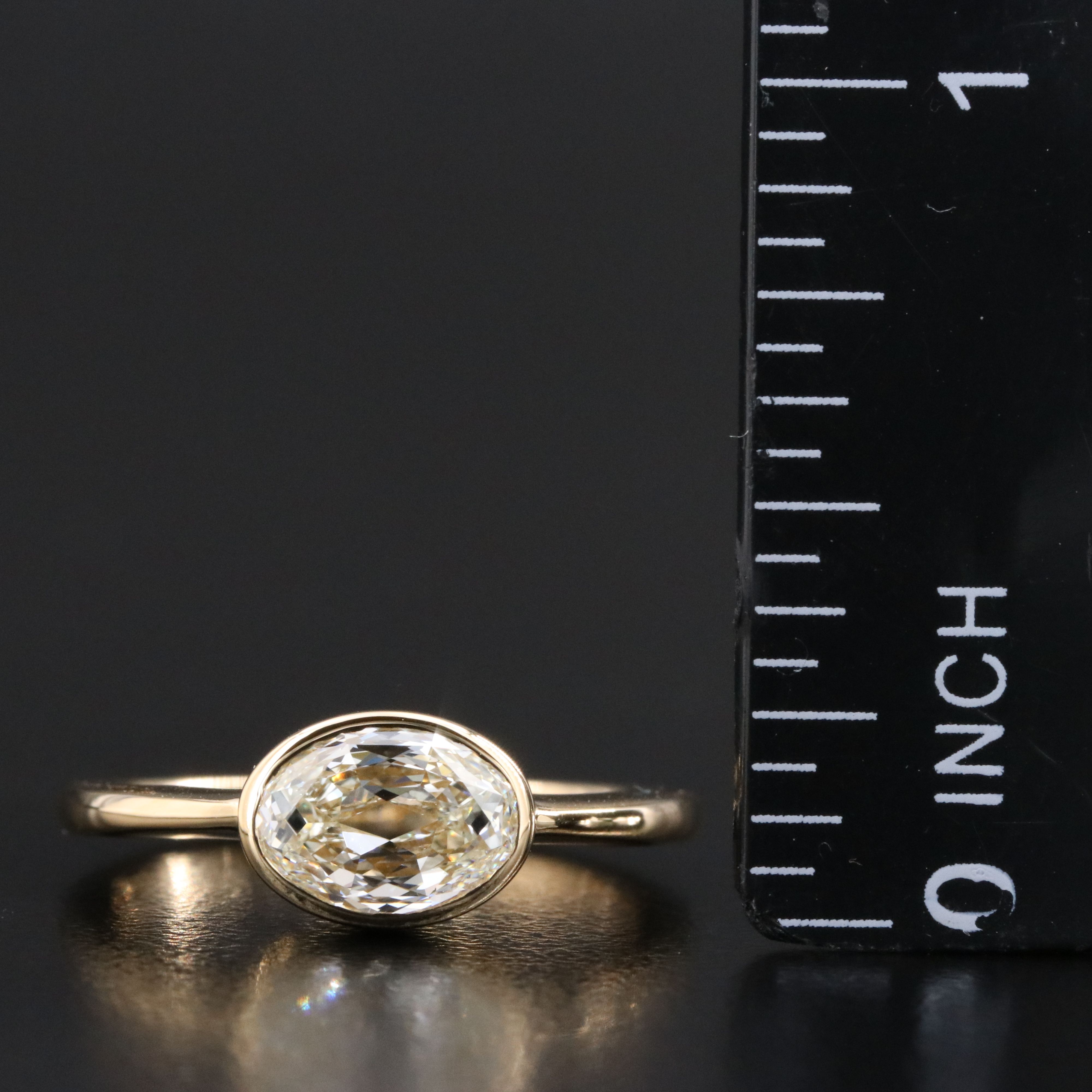 18K 1.53 CT Diamond Solitaire Ring with GIA Report