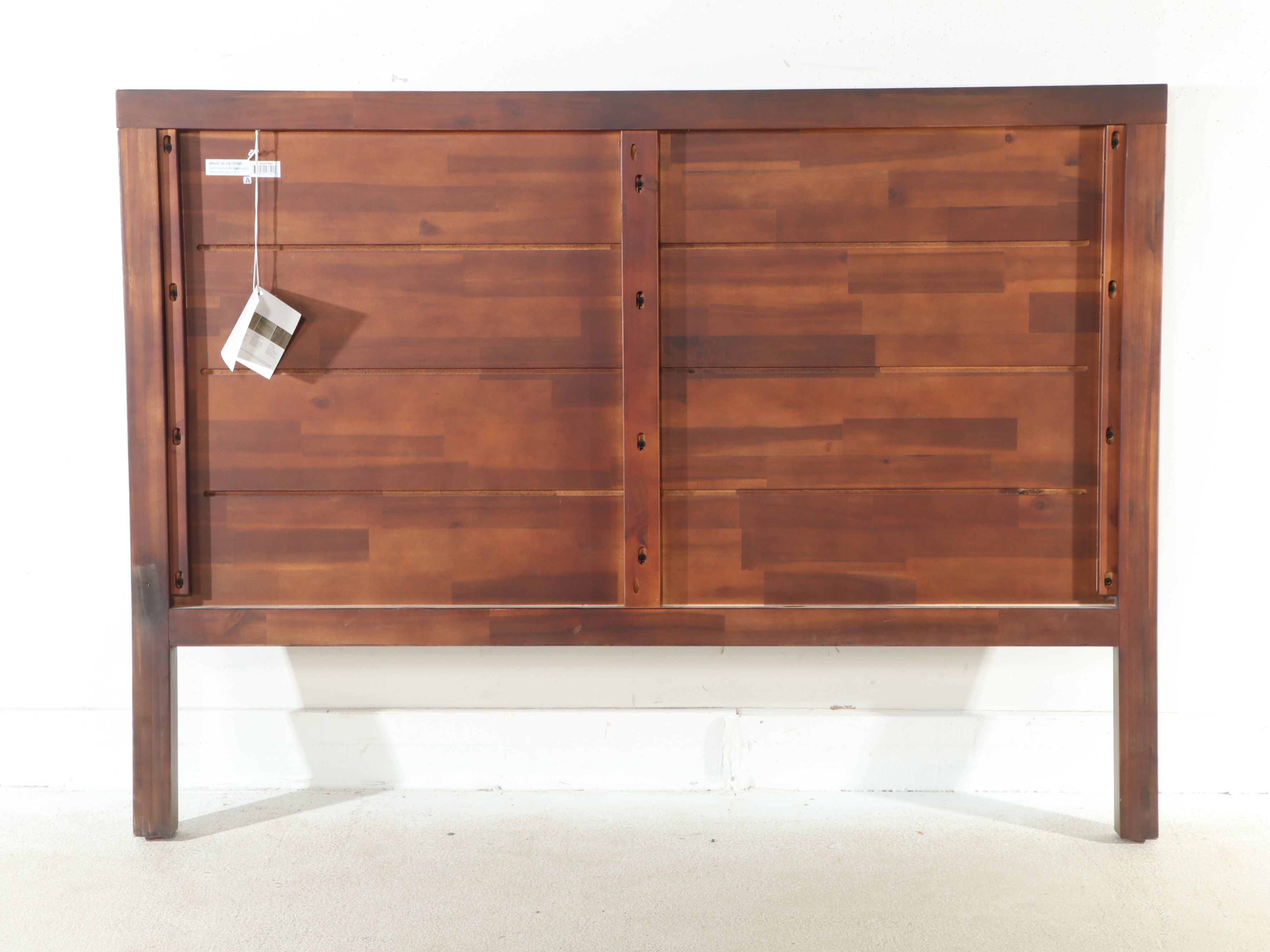 Contemporary Farmhouse Style Bed Frame and Coordinating Nightstands