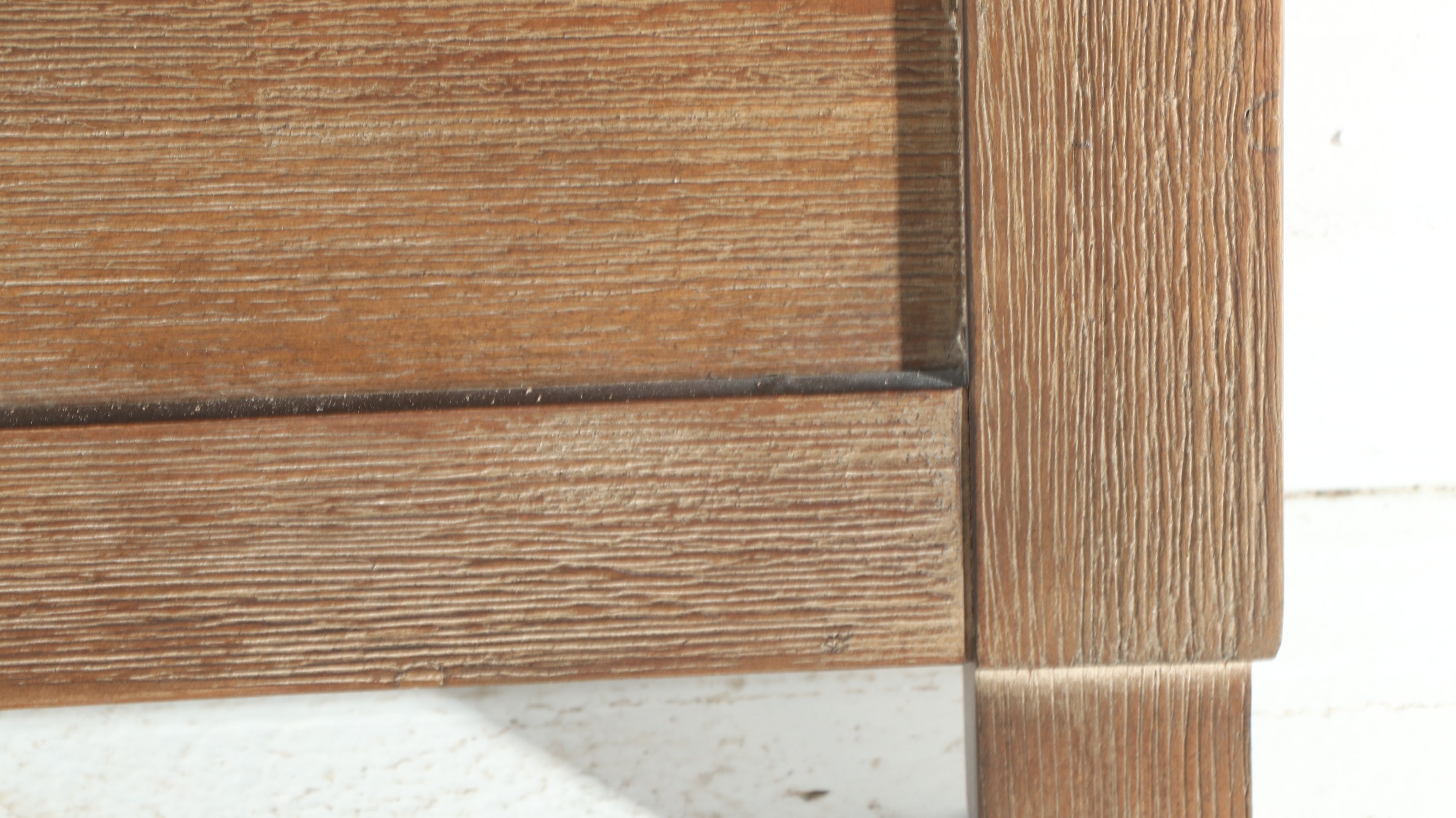 Contemporary Farmhouse Style Bed Frame and Coordinating Nightstands