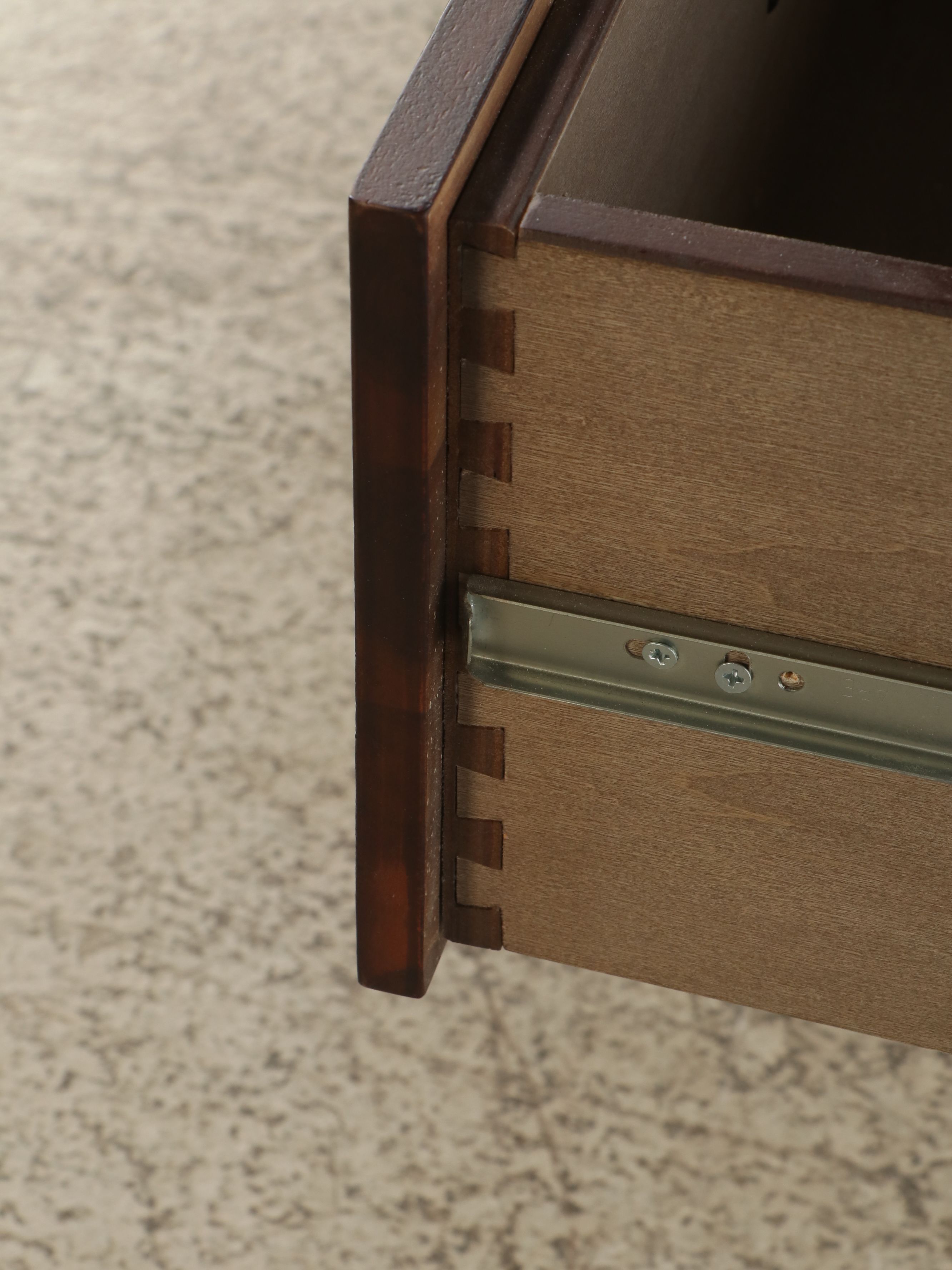 Contemporary Farmhouse Style Bed Frame and Coordinating Nightstands