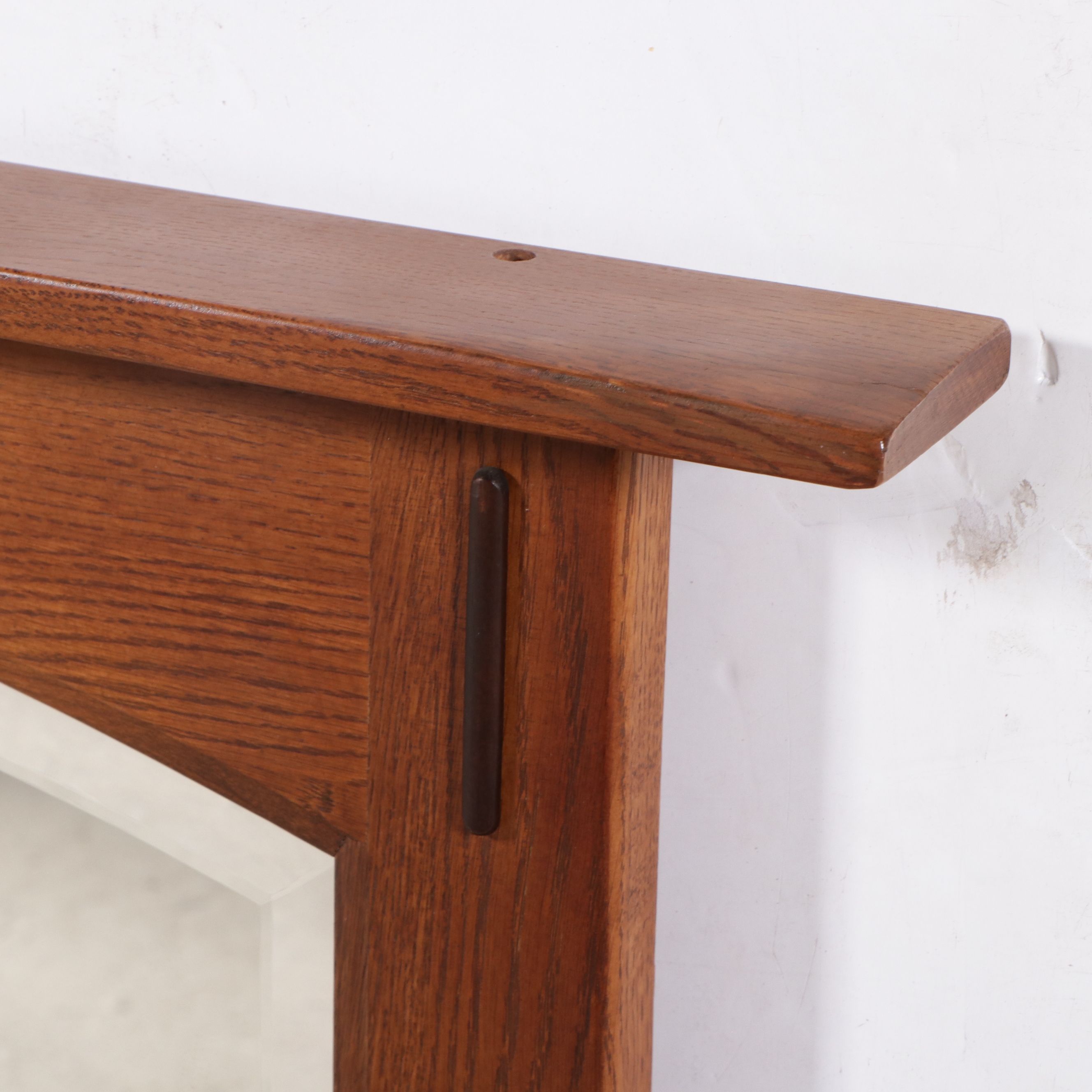 American Craftsman Style Wooden Wall Mirror