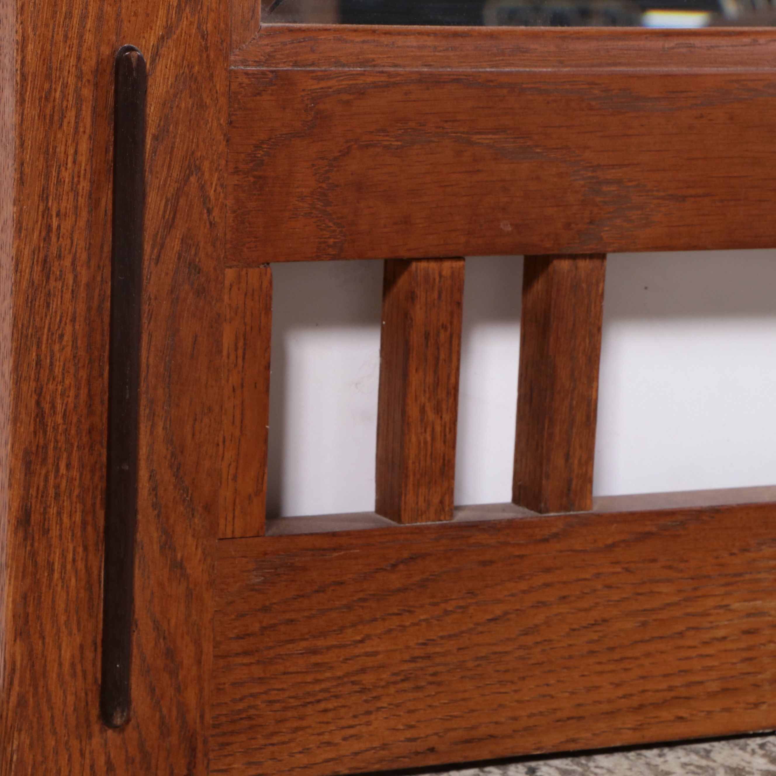 American Craftsman Style Wooden Wall Mirror