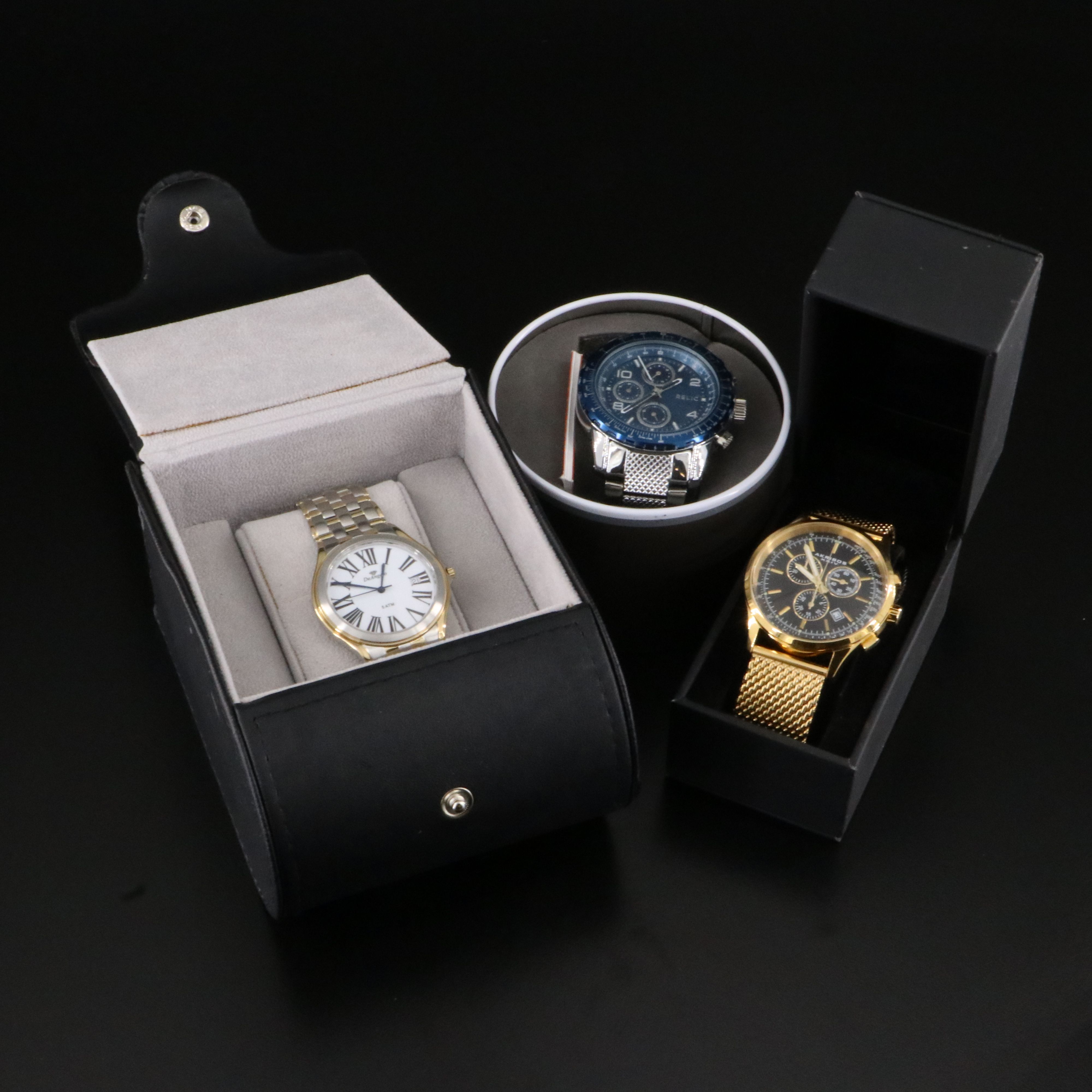 Relic, Akribos XXIV, & DeAngelo Watches