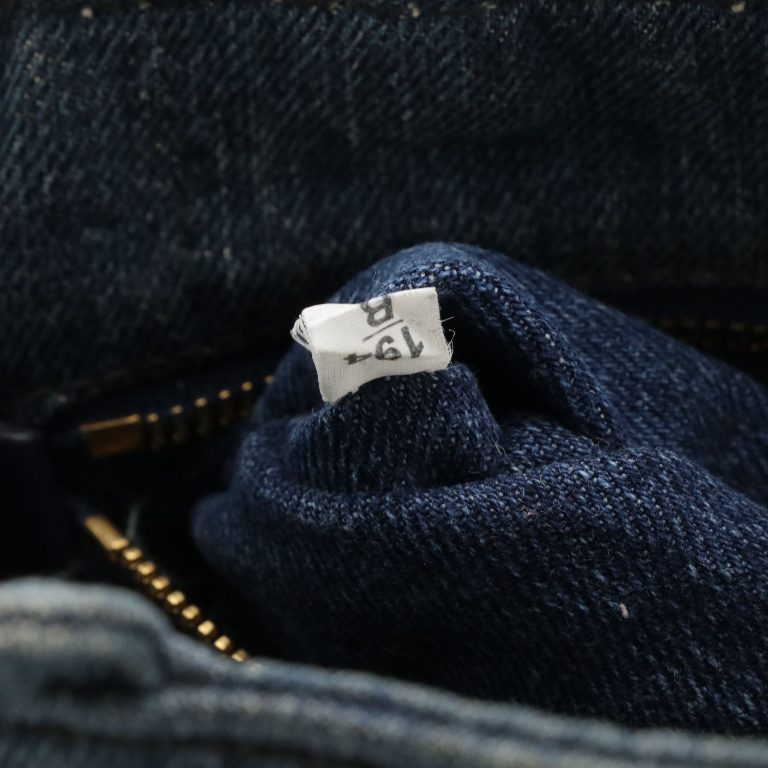 Prada Small Blue Denim Canapa Logo Canvas Small Two-Way Tote