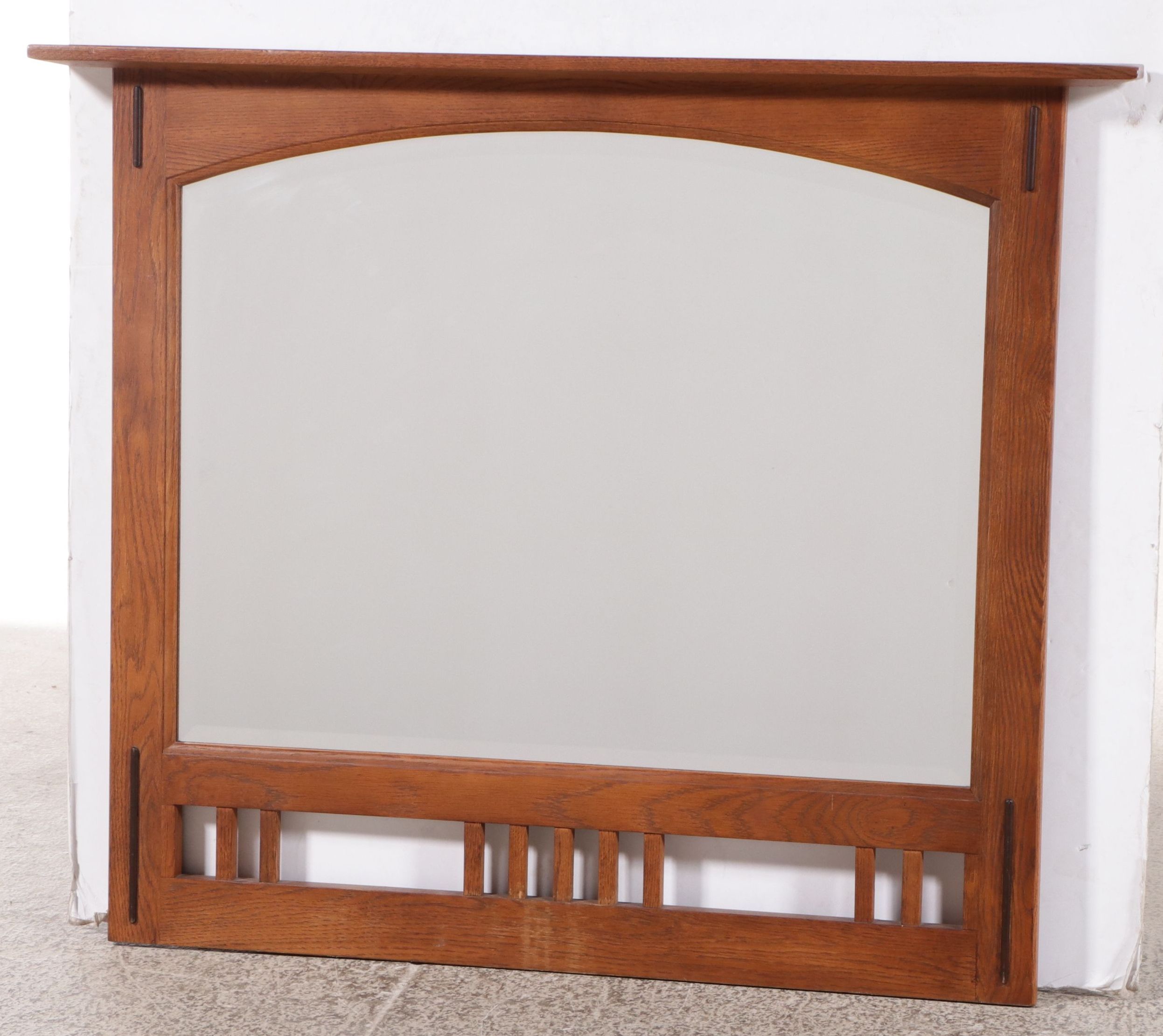 American Craftsman Style Wooden Wall Mirror