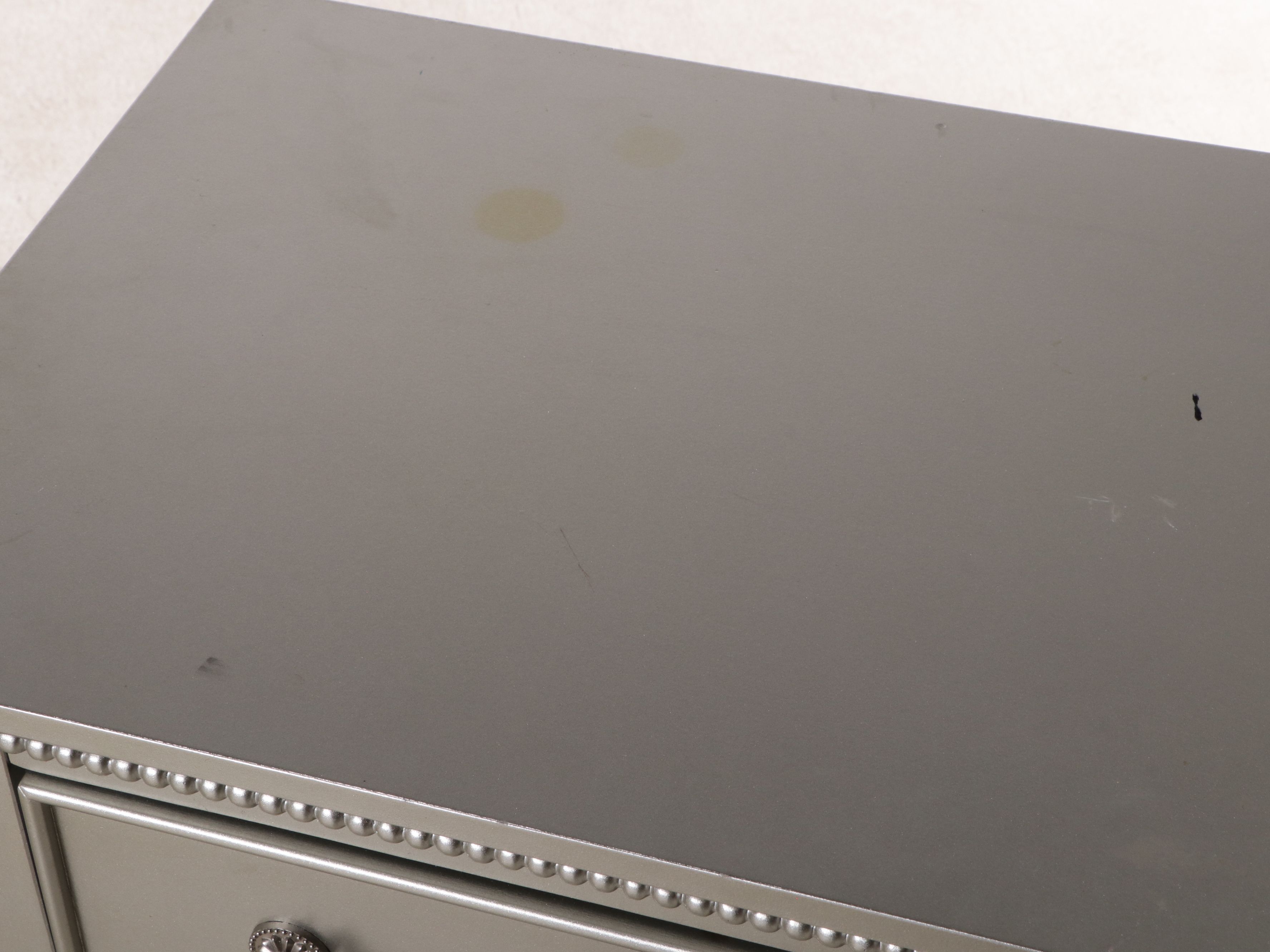 Standard Furniture French Style Silver Painted Wooden Dresser and Chest