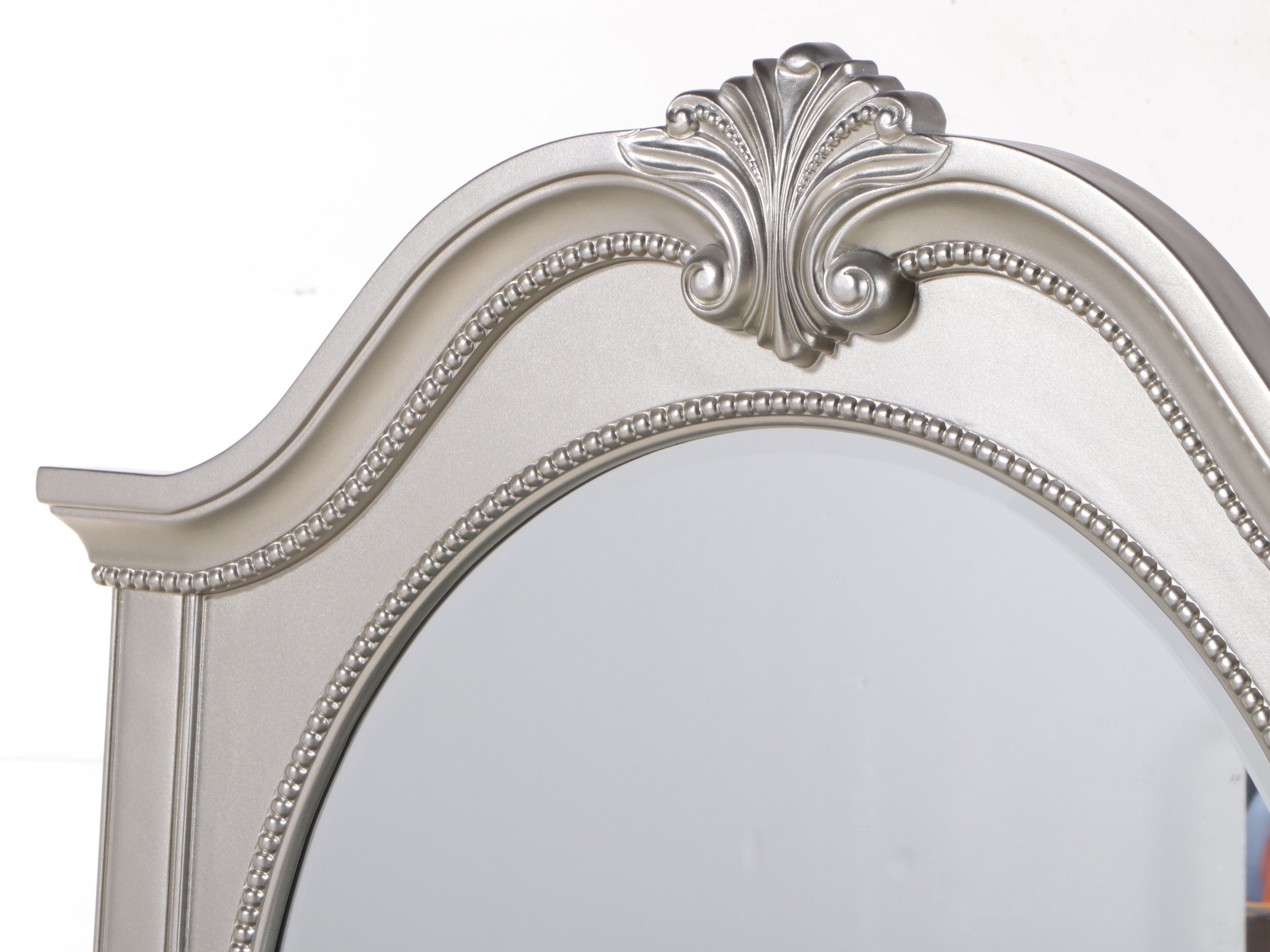 Standard Furniture French Style Silver Painted Wooden Dresser and Chest