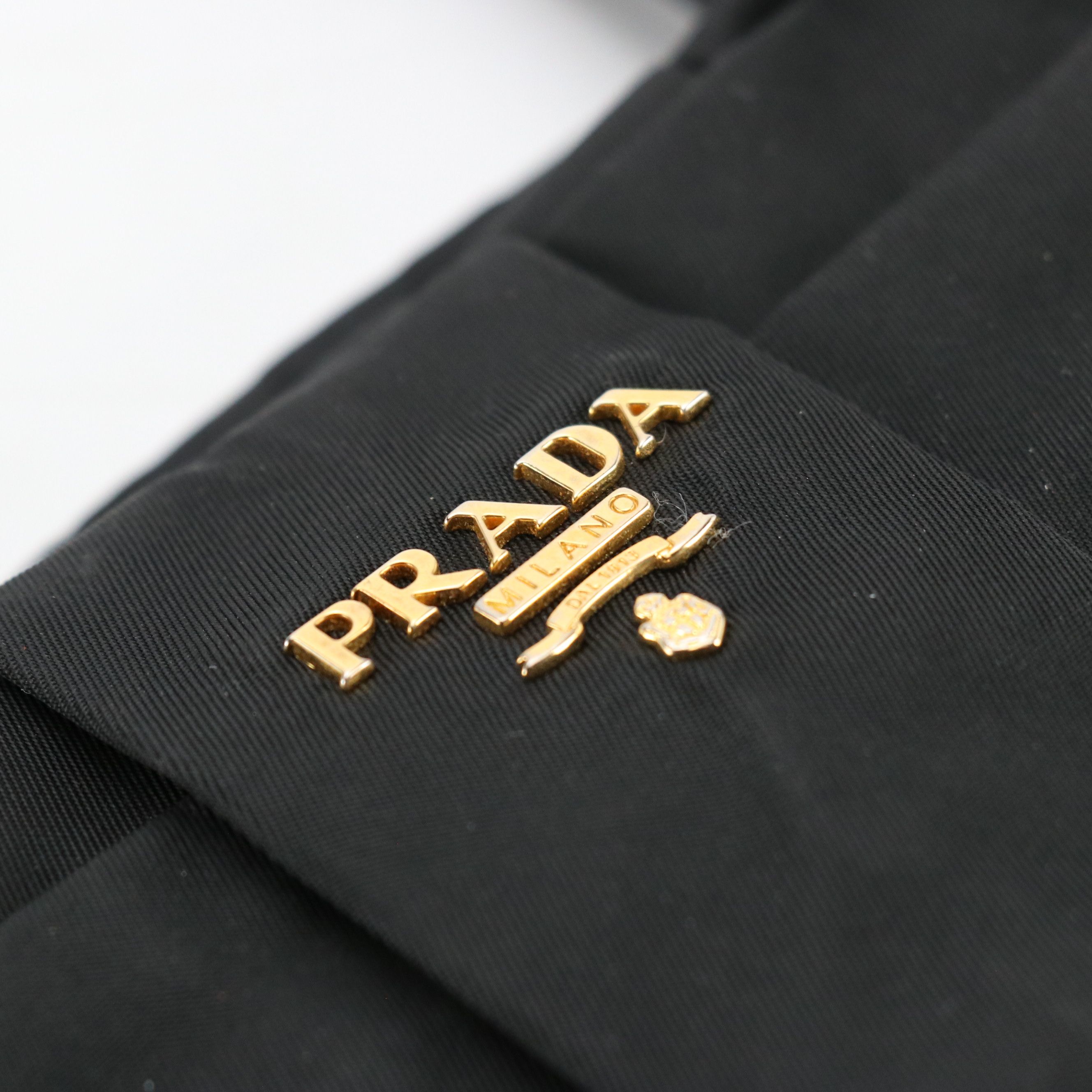 Prada Vara Bow Tote in Black Tessuto Nylon and Leather