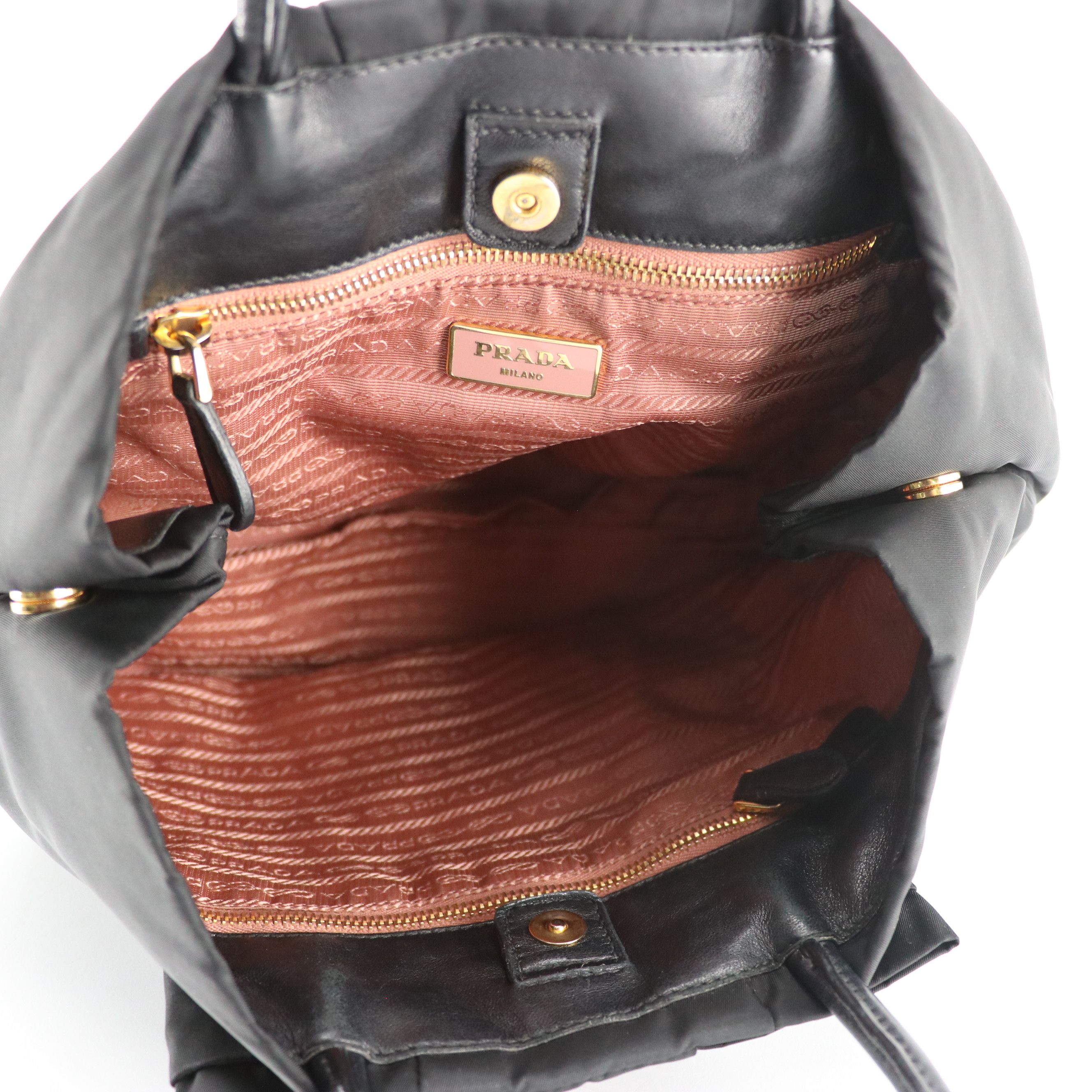 Prada Vara Bow Tote in Black Tessuto Nylon and Leather