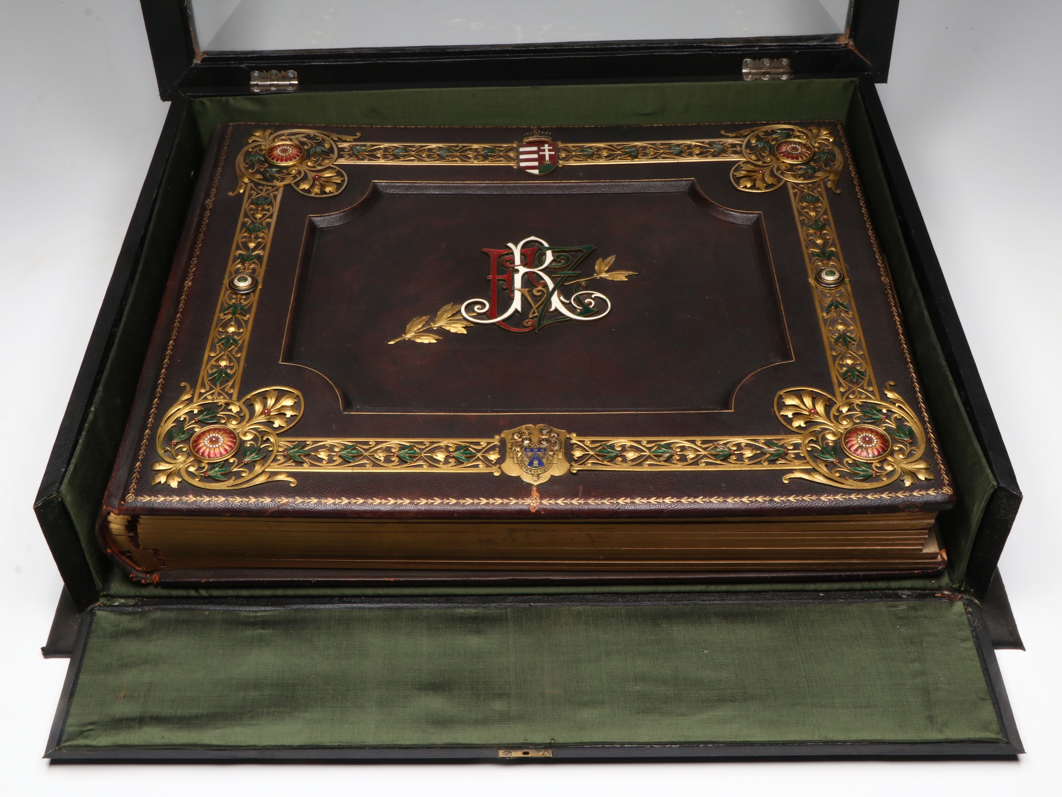 1911 Austrian Presentation Album with Printed Photographs Added in 2013