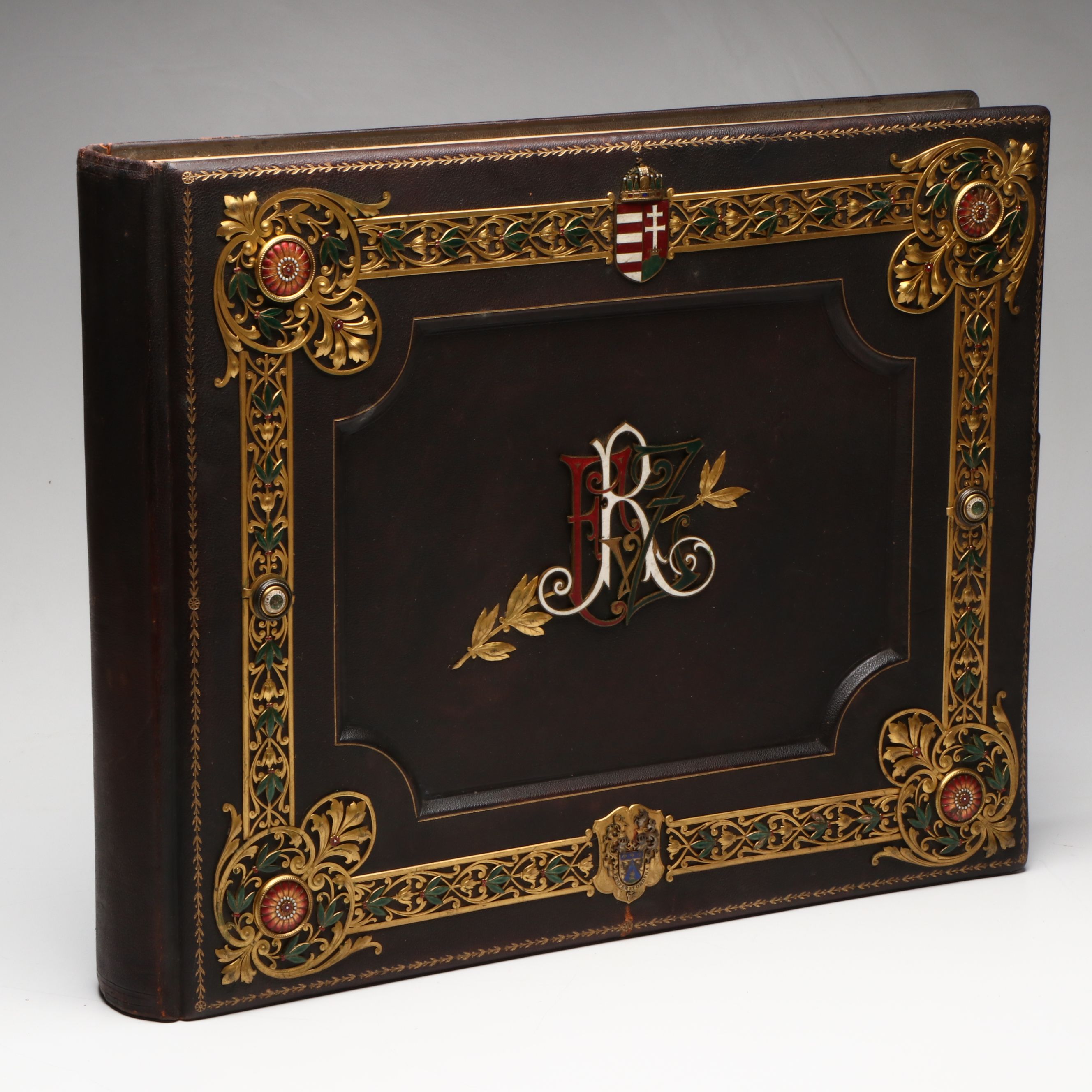 1911 Austrian Presentation Album with Printed Photographs Added in 2013