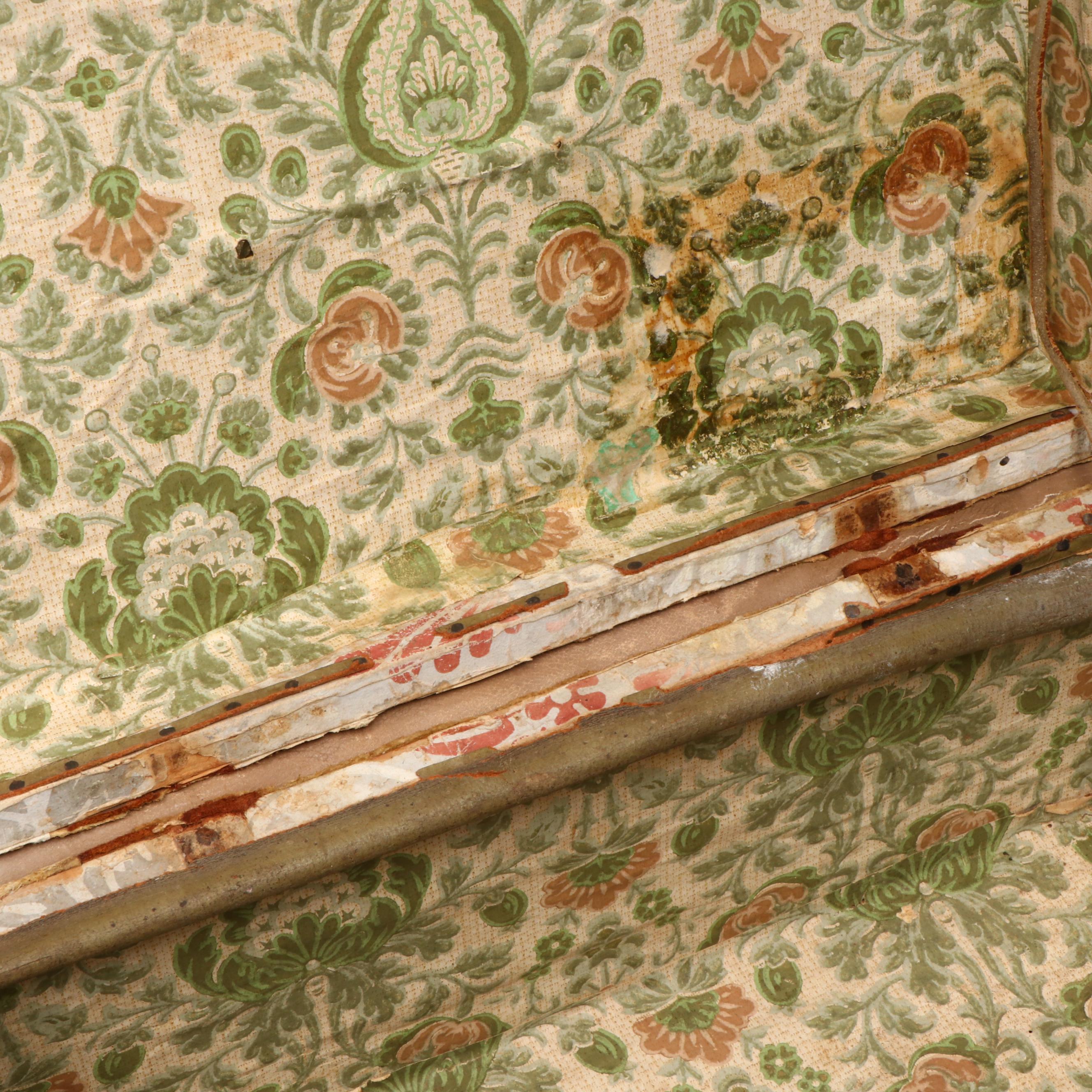 Cowhide and Brass Stud Stagecoach Box with Key, 19th Century