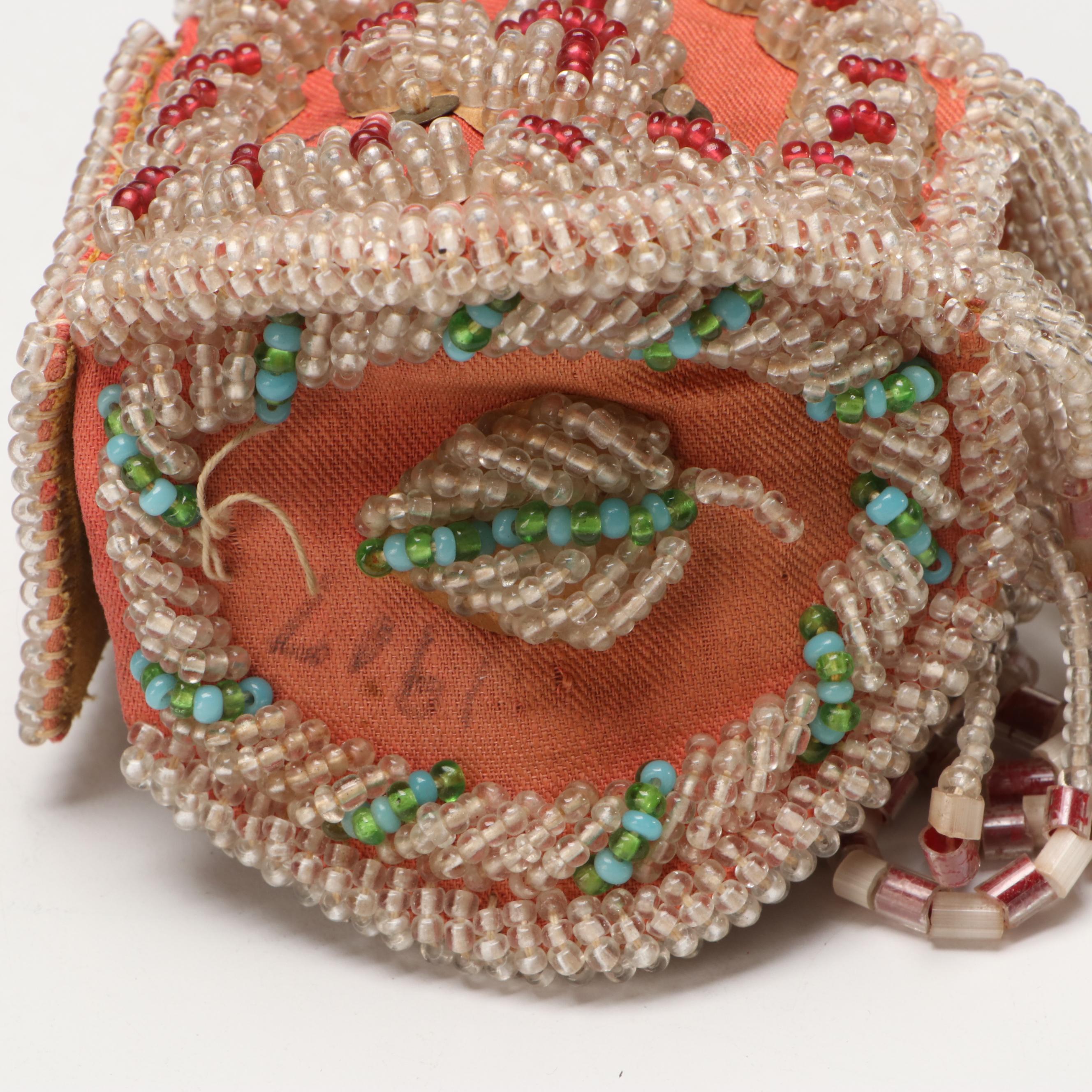 Haudenosaunee (Iroquois) Hand-Beaded Whimsy Box, Early 20th Century