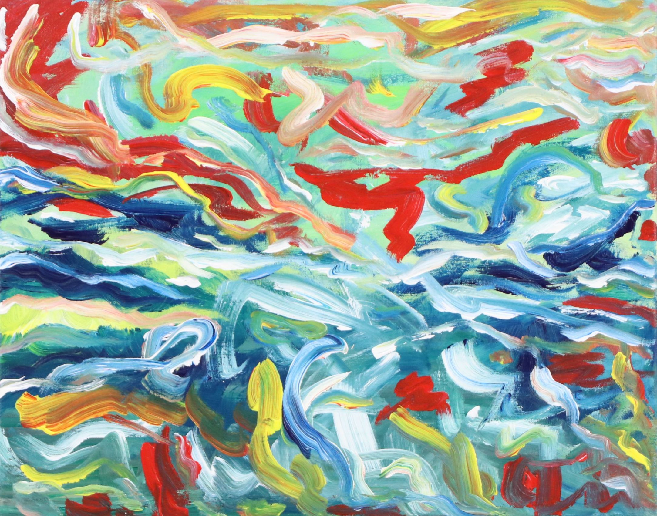 Saul Gefen Modern Expressionist Acrylic Painting, 2025