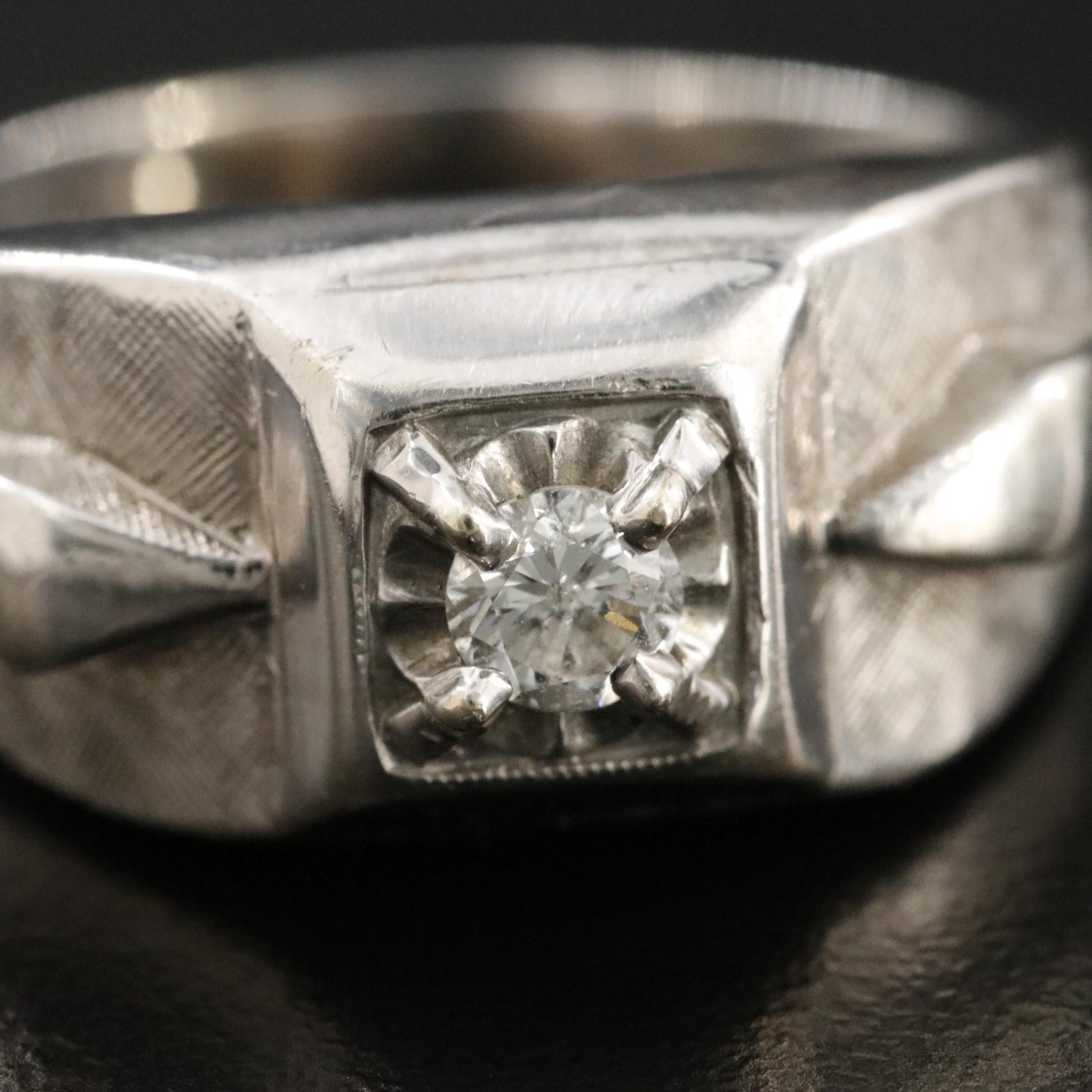 14K 0.20 CT Diamond Ring
