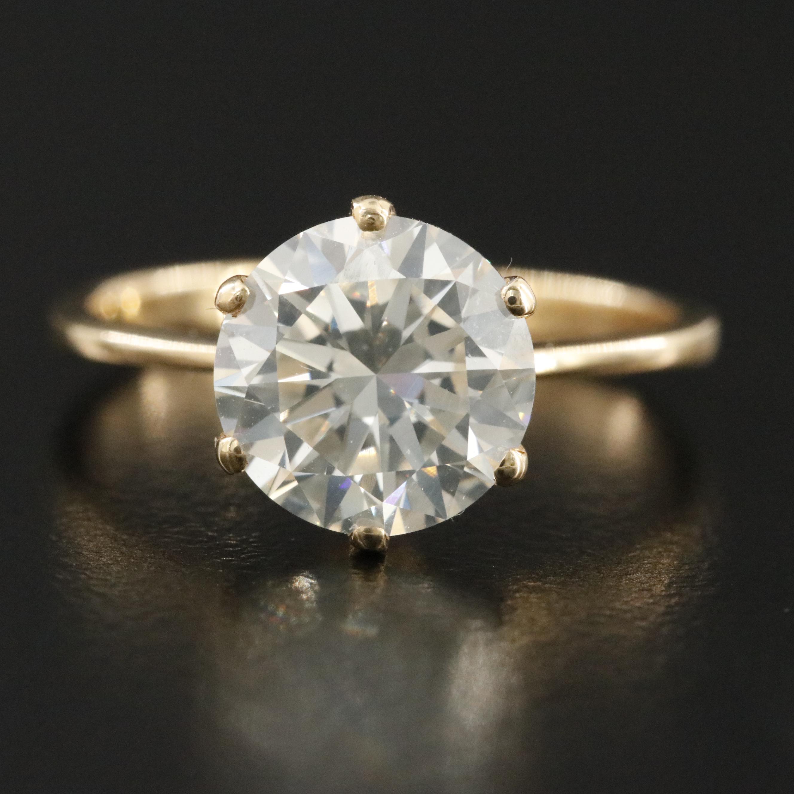 18K 2.30 CT Diamond Solitaire Ring