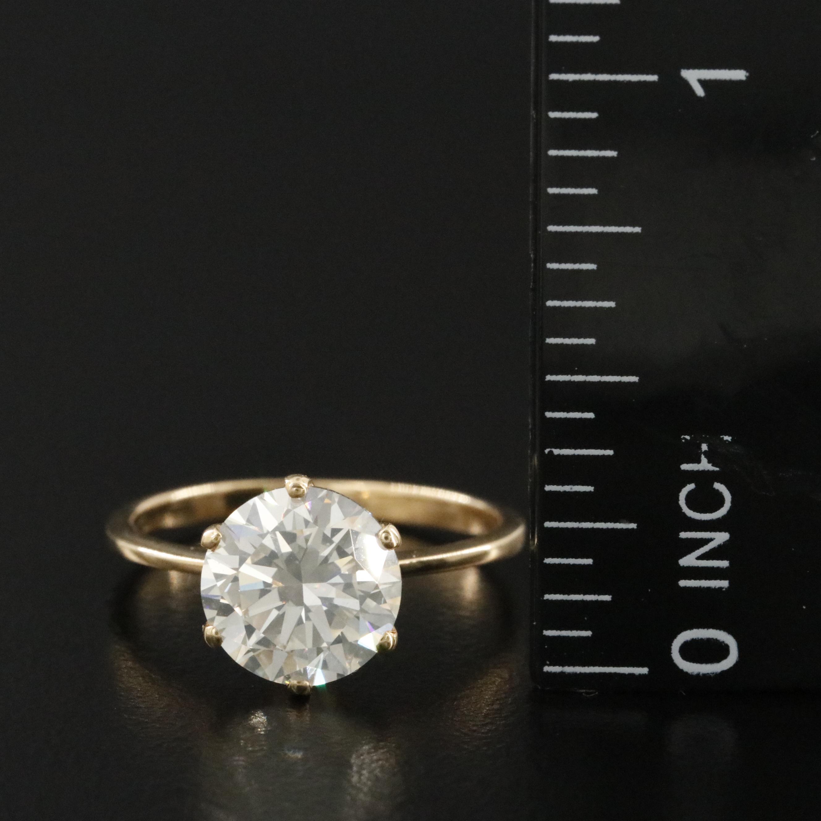 18K 2.30 CT Diamond Solitaire Ring