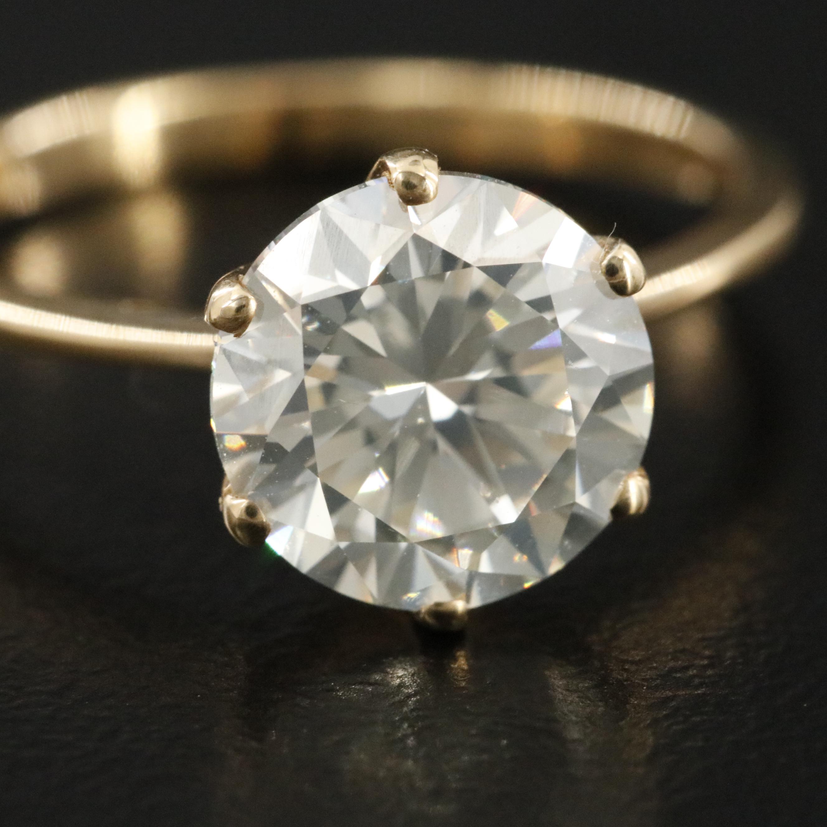 18K 2.30 CT Diamond Solitaire Ring