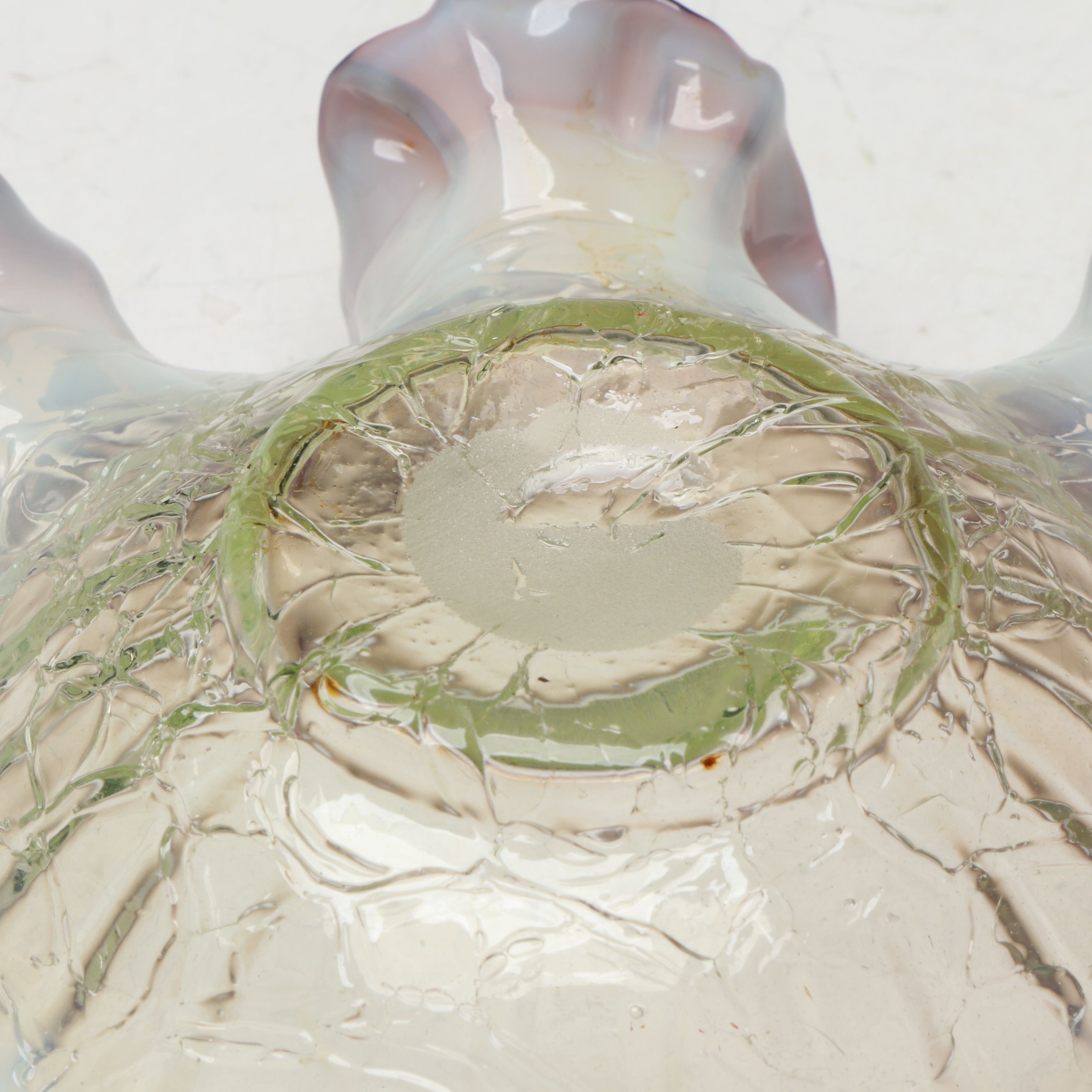 Fenton Hobnail Iridized Amethyst Fairy Light and Ruffled Bowl