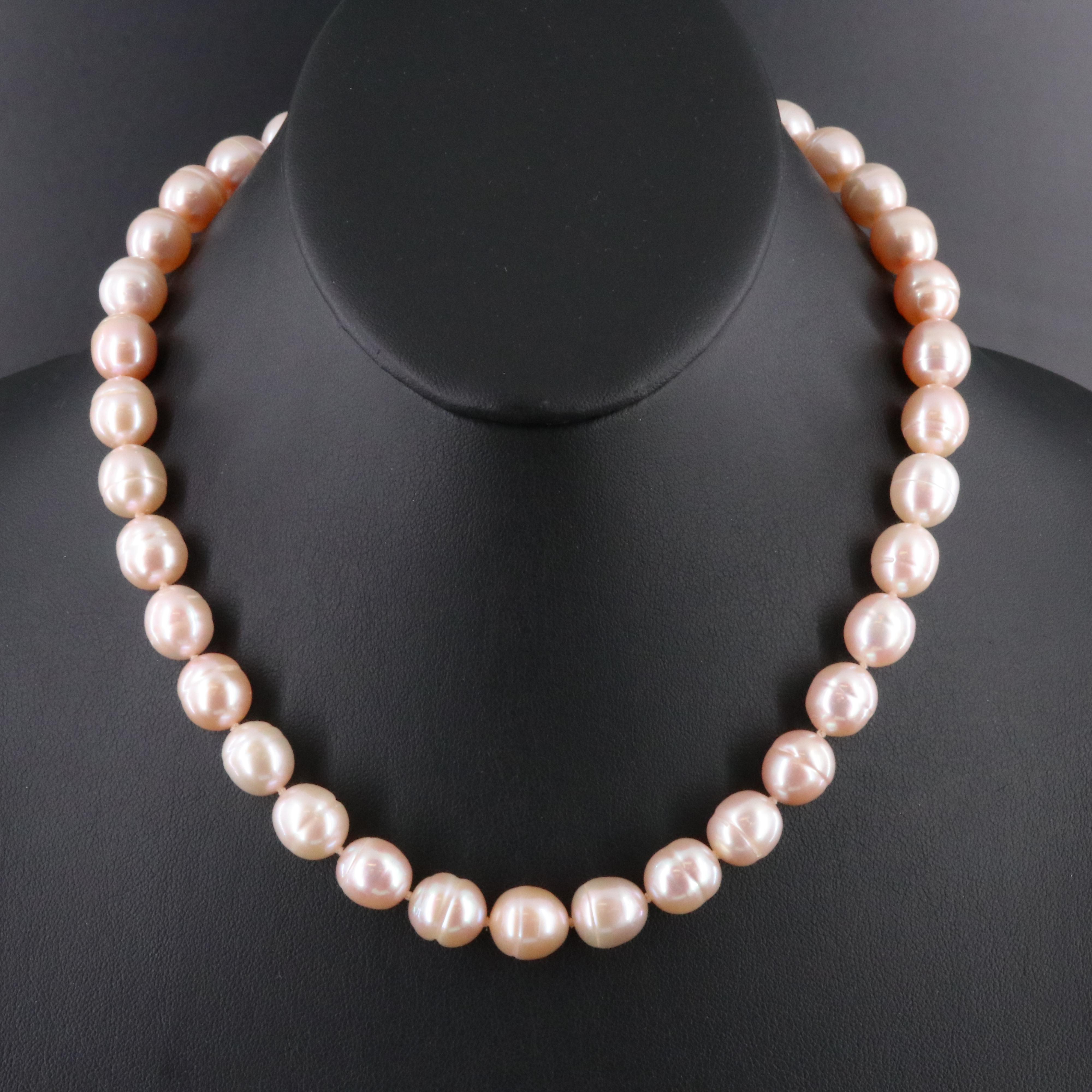 9.00 – 11.25 MM Pearl Necklace with 14K Clasp