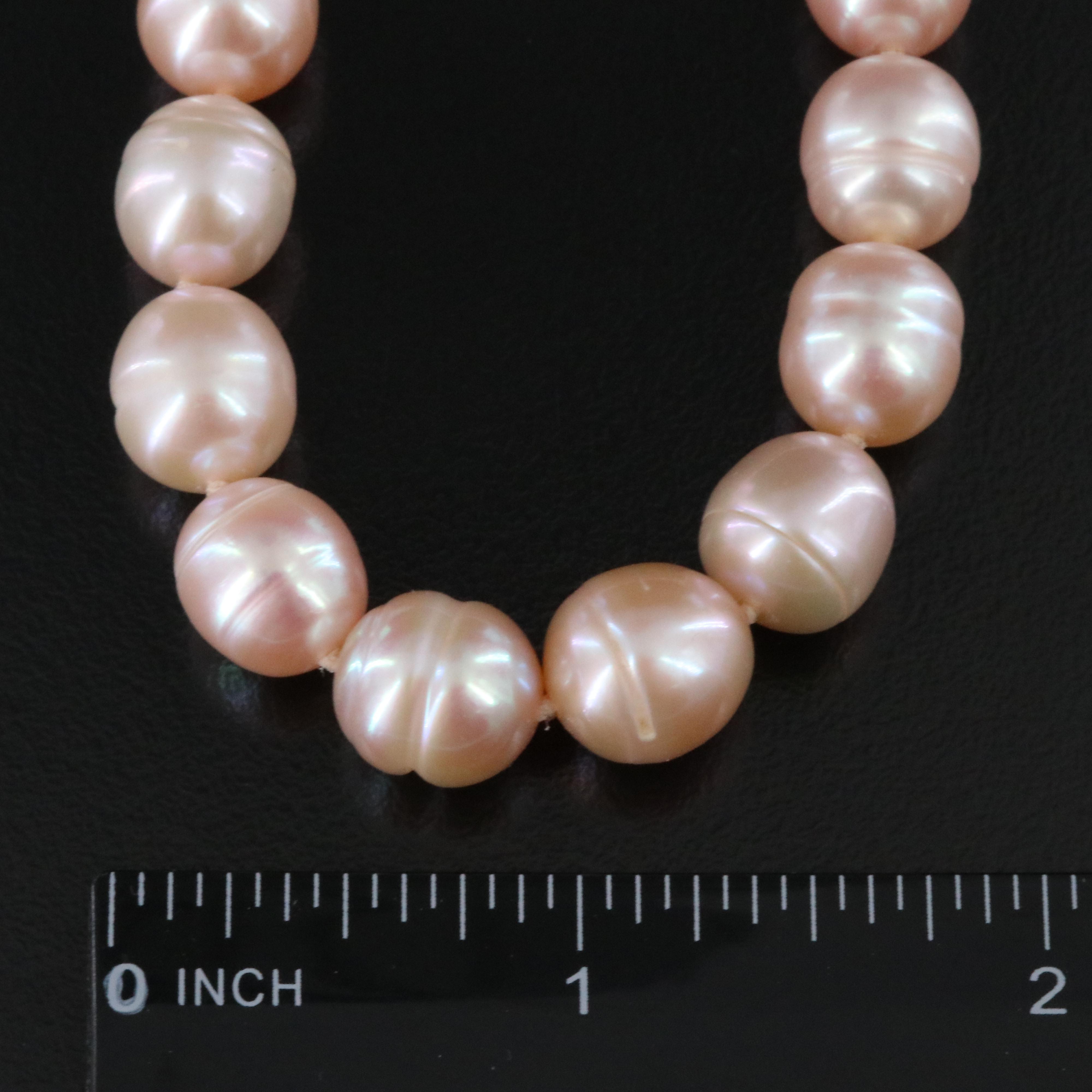 9.00 – 11.25 MM Pearl Necklace with 14K Clasp