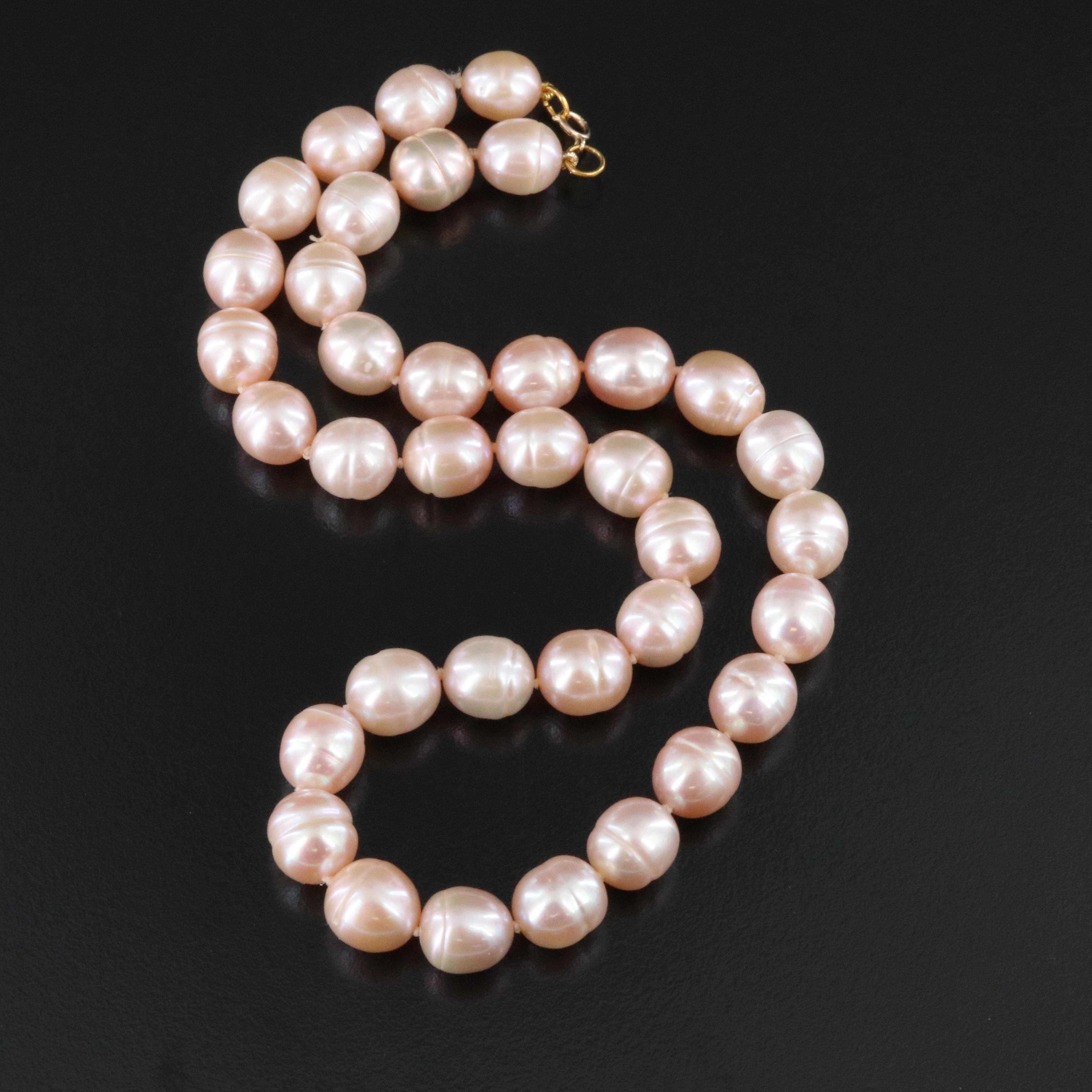 9.00 – 11.25 MM Pearl Necklace with 14K Clasp