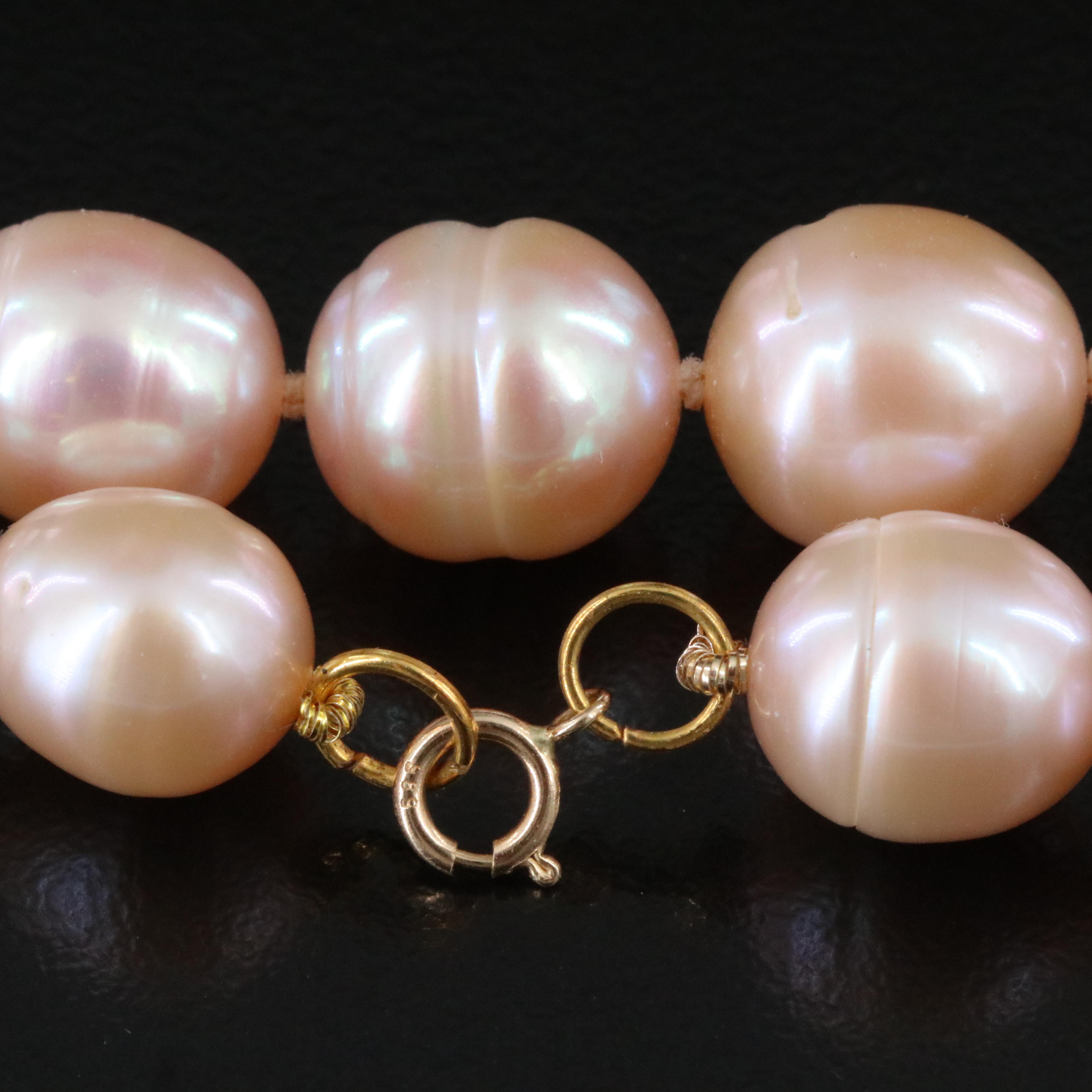 9.00 – 11.25 MM Pearl Necklace with 14K Clasp