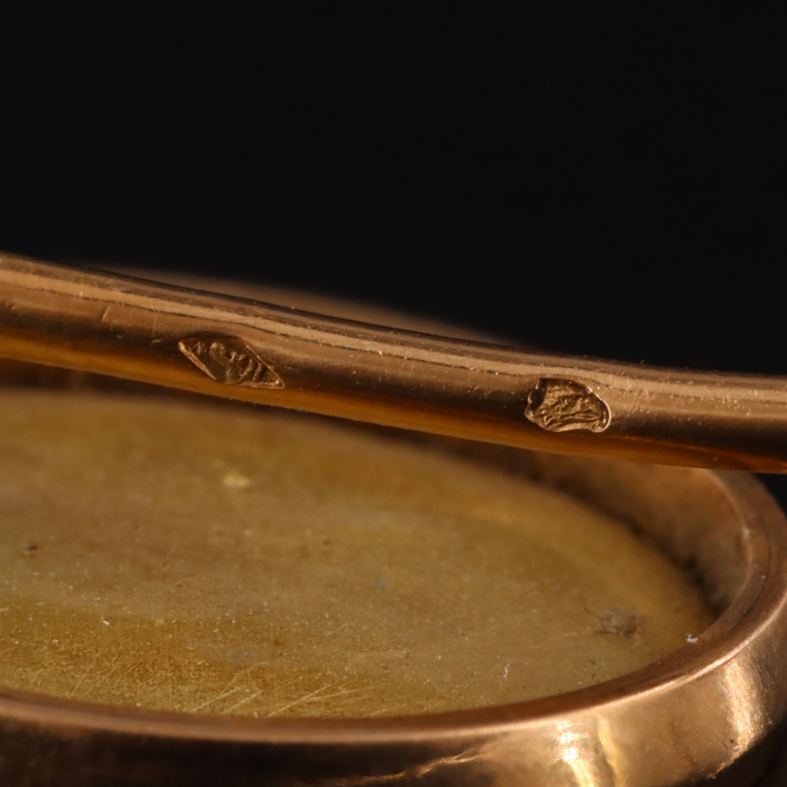 Antique French 18K Grisaille Enamel Stickpin