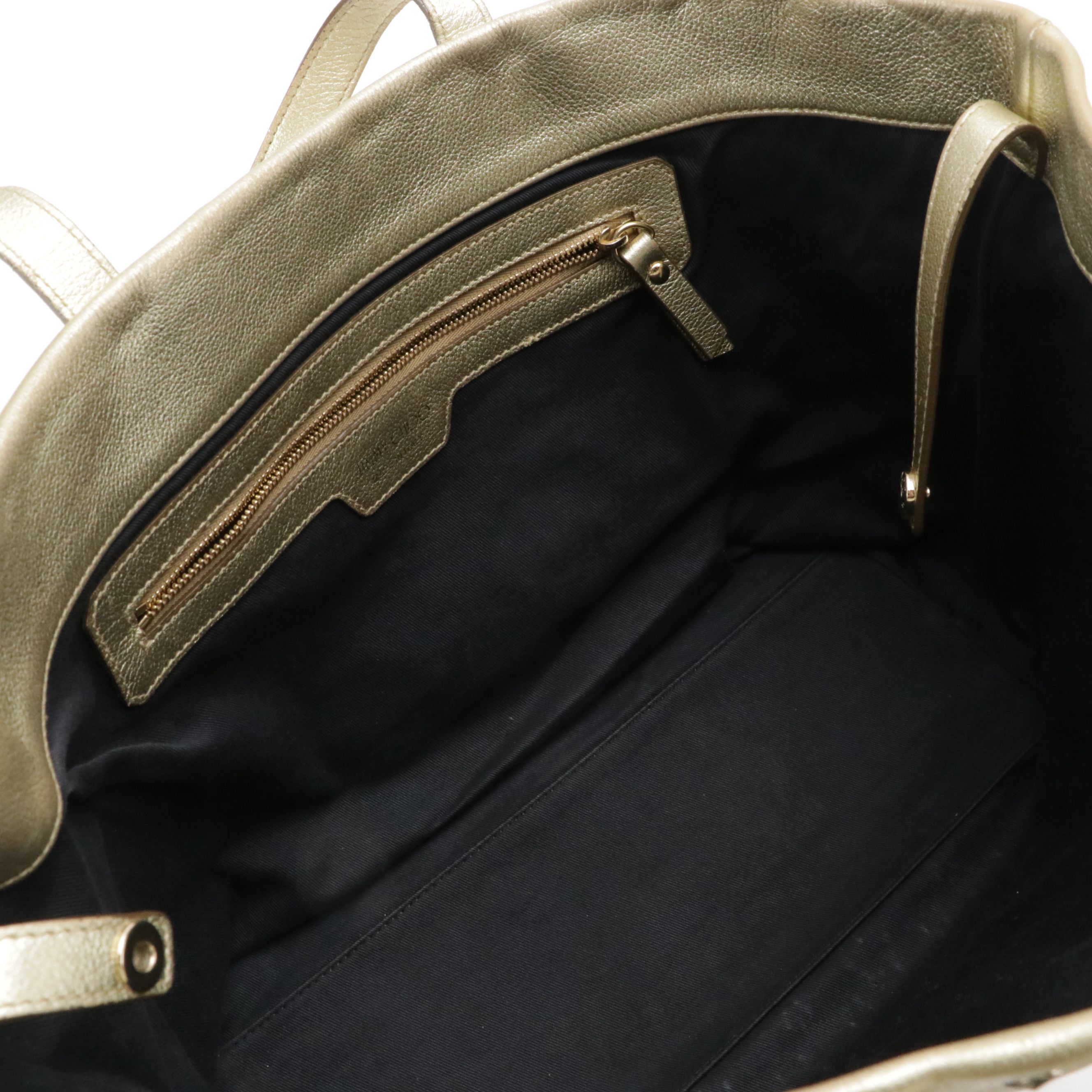 Jimmy Choo Star Studded Tote Bag in Metallic Gold Grained Calf Leather