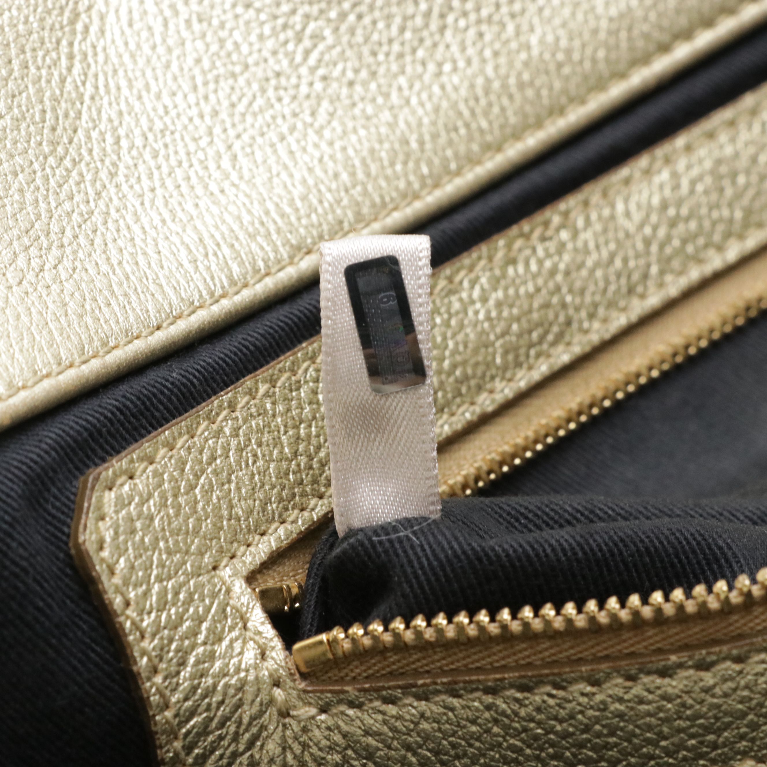 Jimmy Choo Star Studded Tote Bag in Metallic Gold Grained Calf Leather