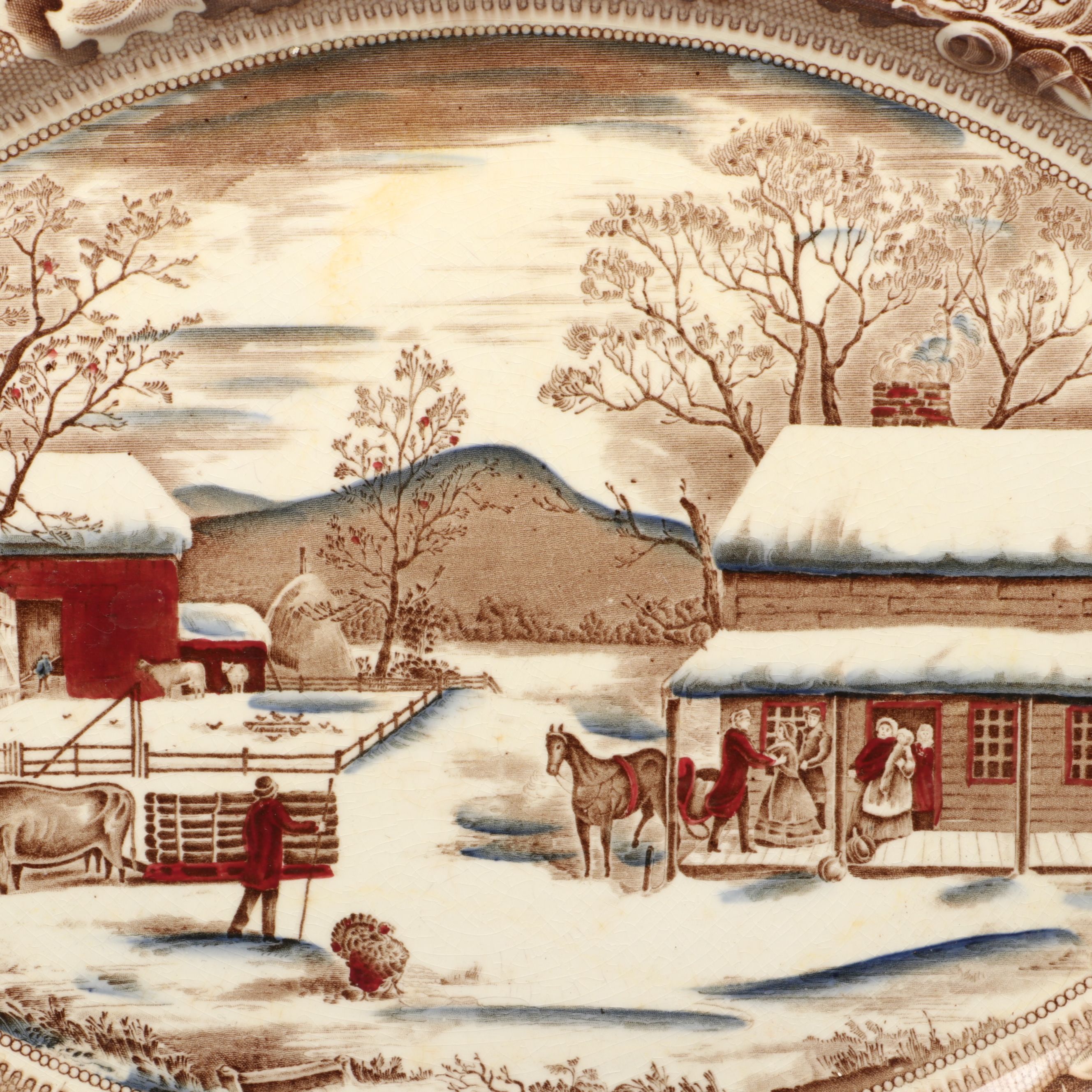 Johnson Bros Ceramic Platter and More Transferware Table Accessories