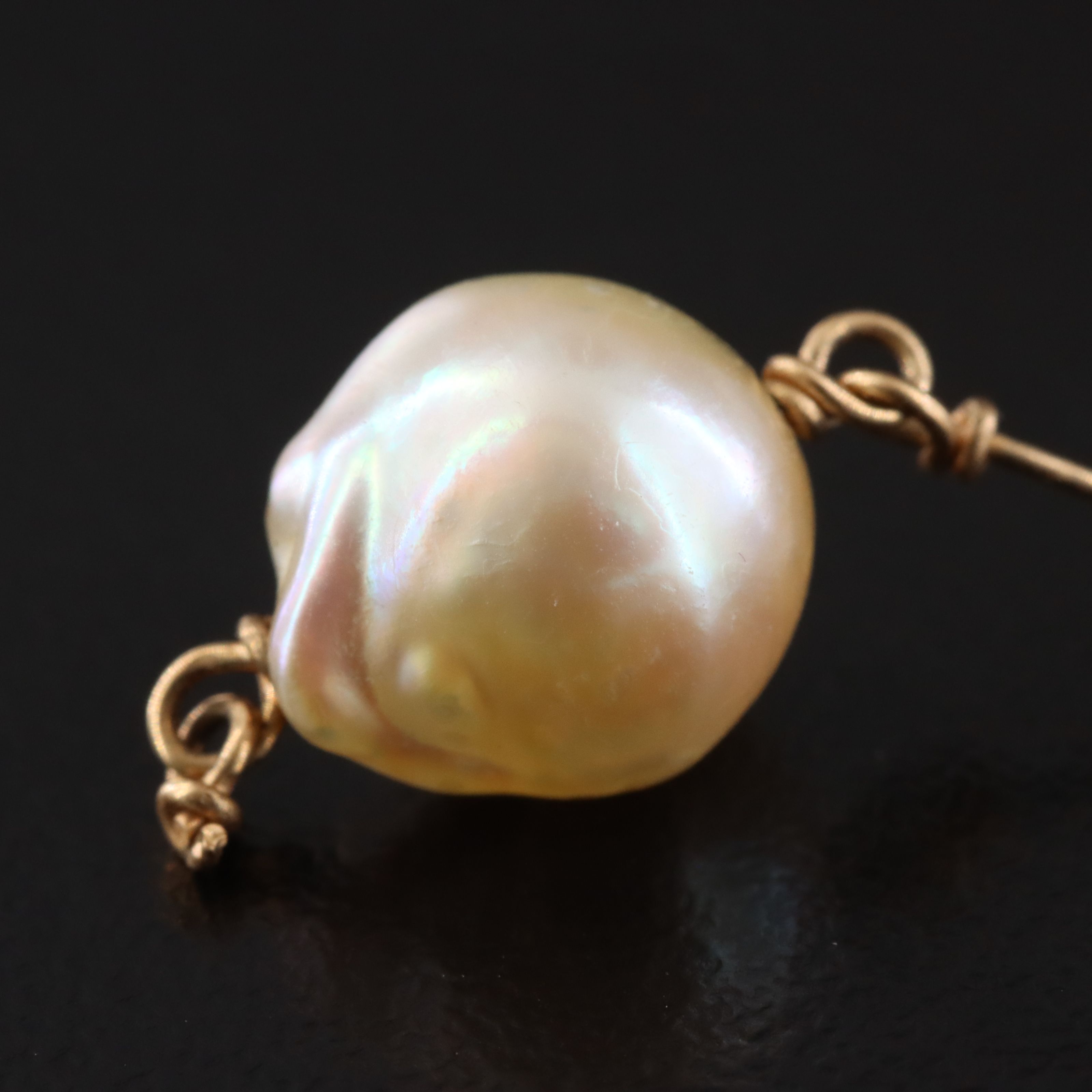 14K Baroque Pearl Earrings