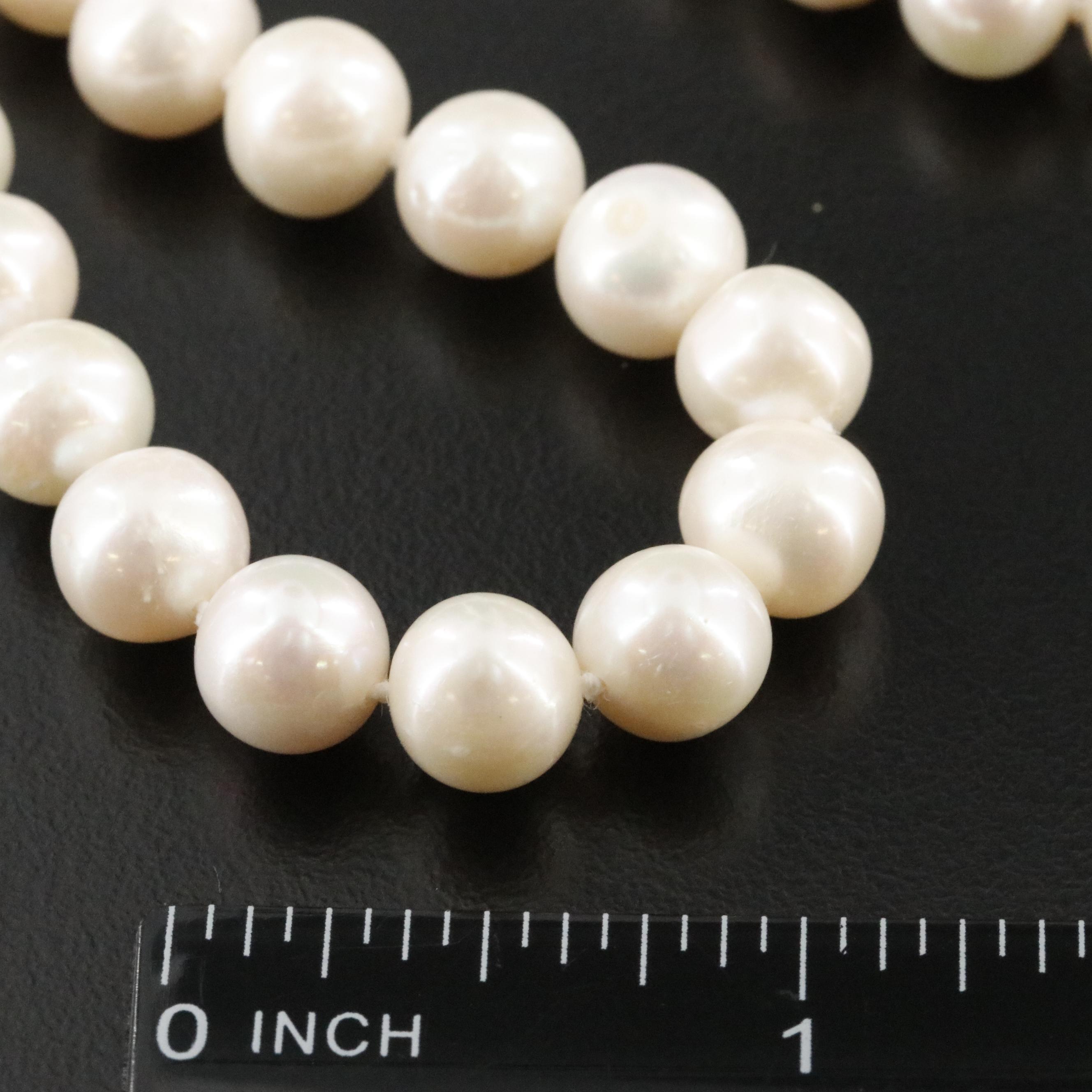 7.50 – 8.25 MM Pearl Necklace with 14K Clasp