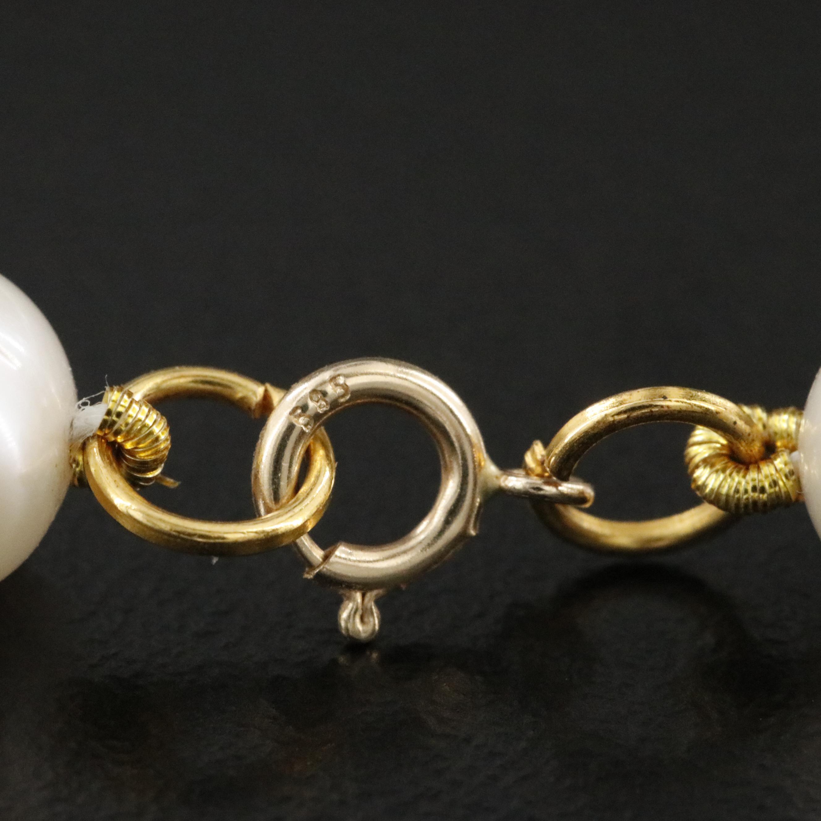 7.50 – 8.25 MM Pearl Necklace with 14K Clasp