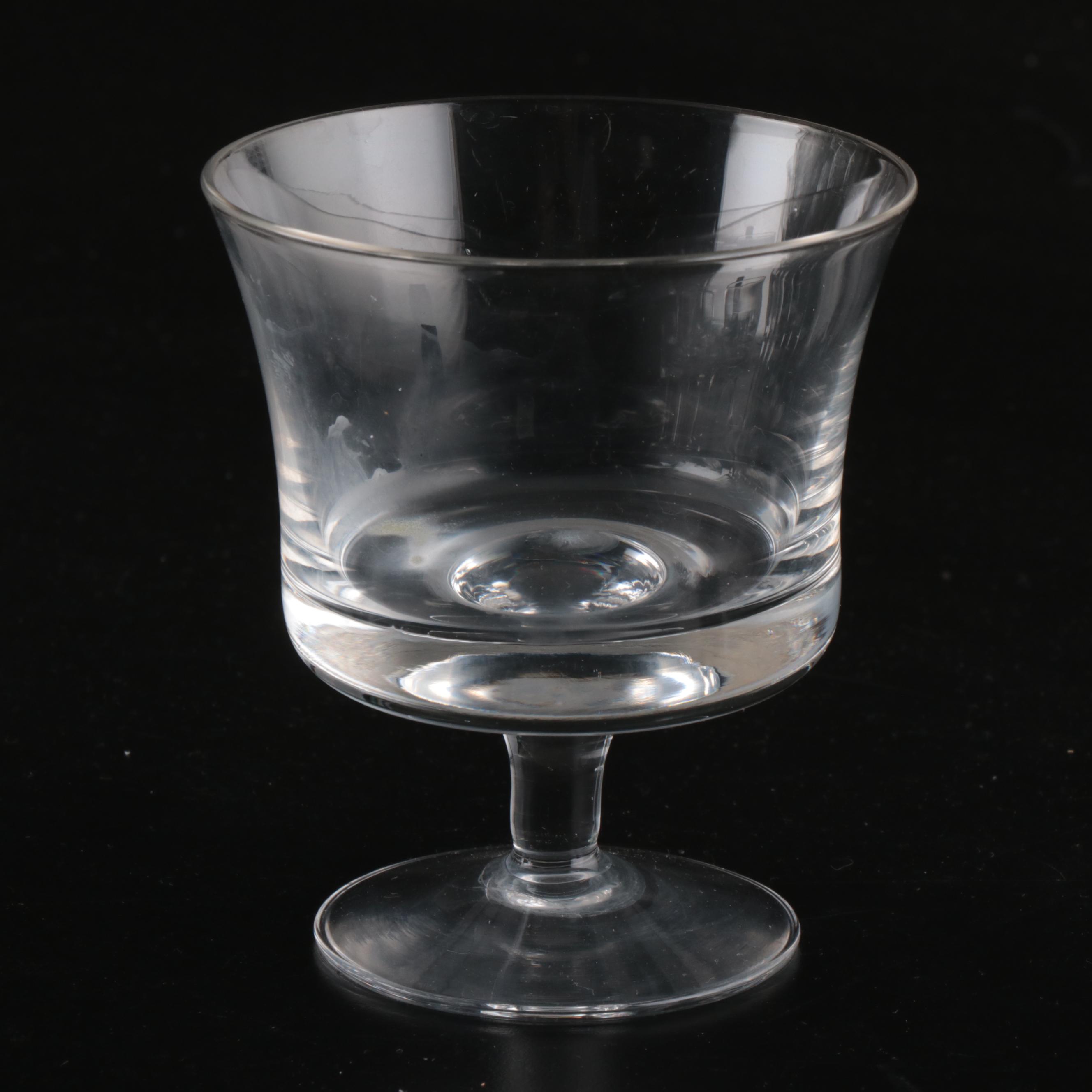 Floral Wine Glasses with Low Sherbet Glasses