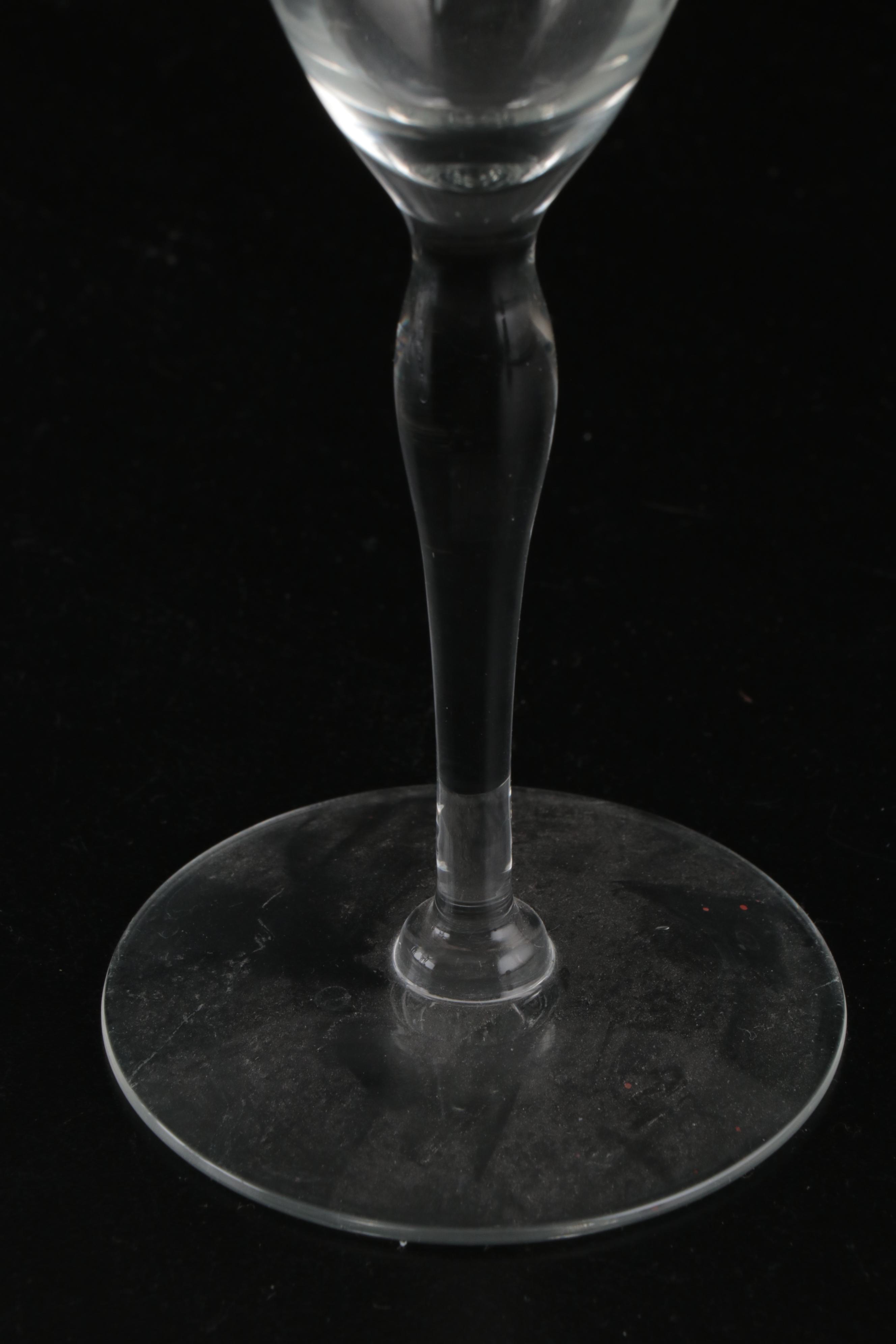 Floral Wine Glasses with Low Sherbet Glasses