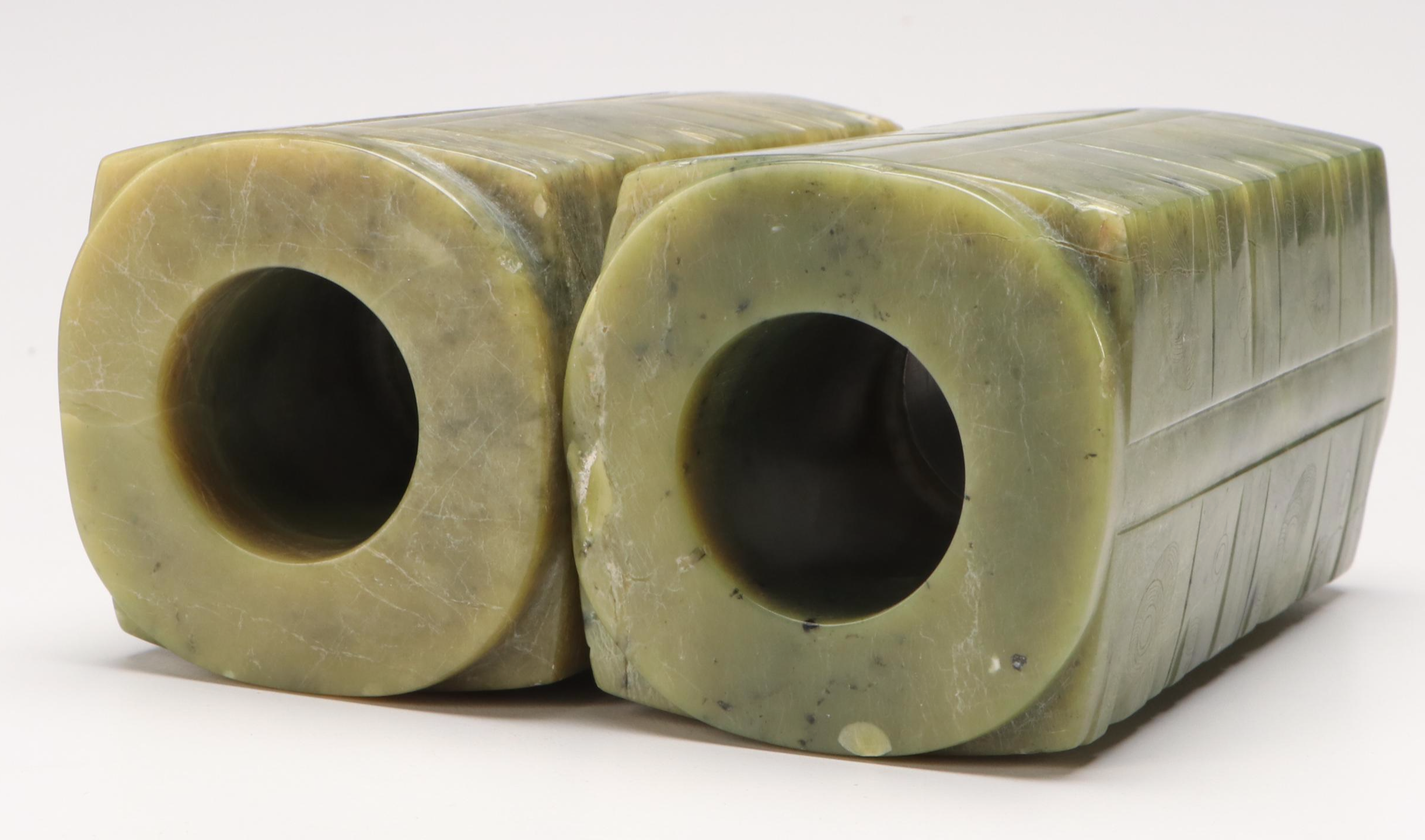 Chinese Liangzhu Style Serpentine Congs