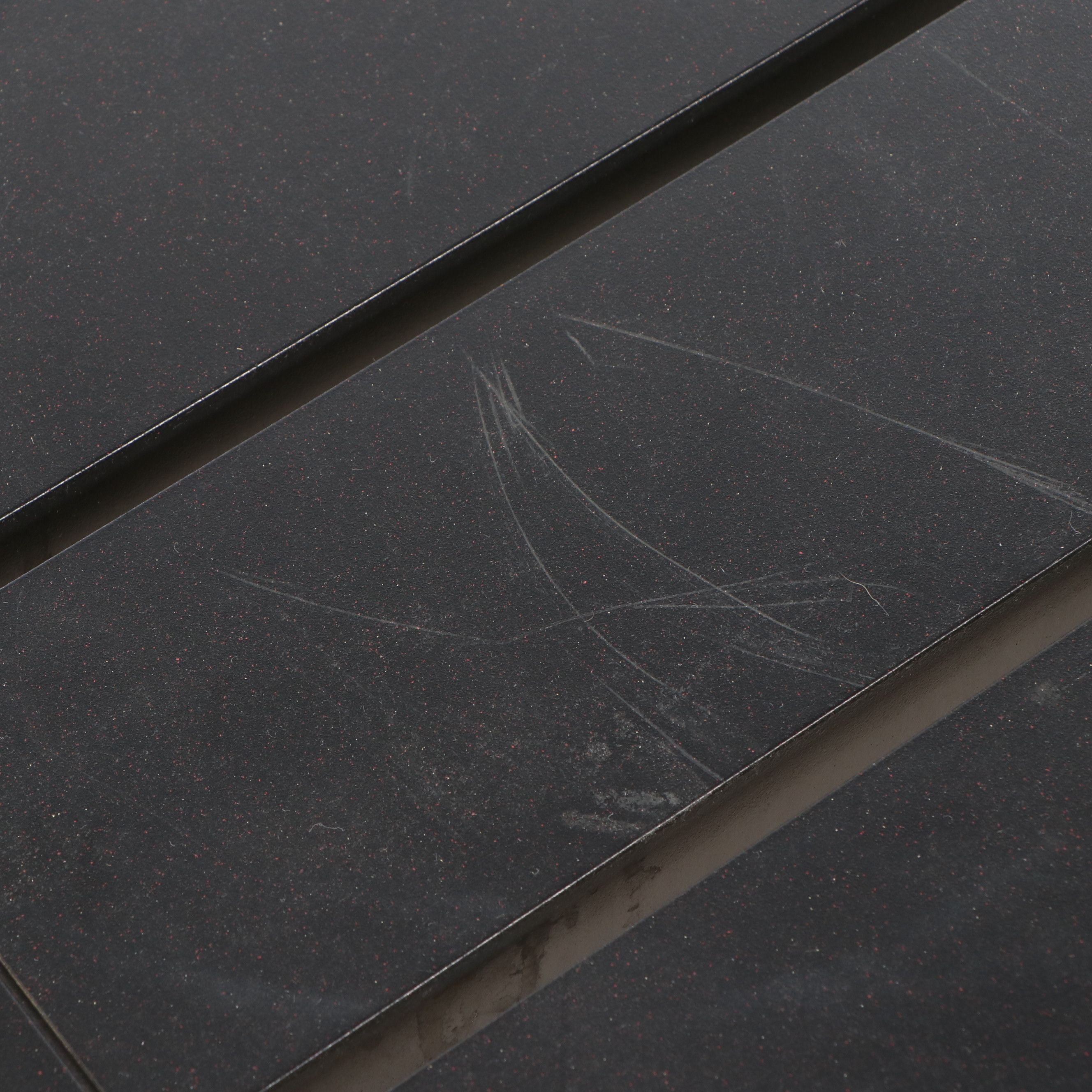 Two Contemporary Metal Patio Chairs and Ottoman with Accent Tables