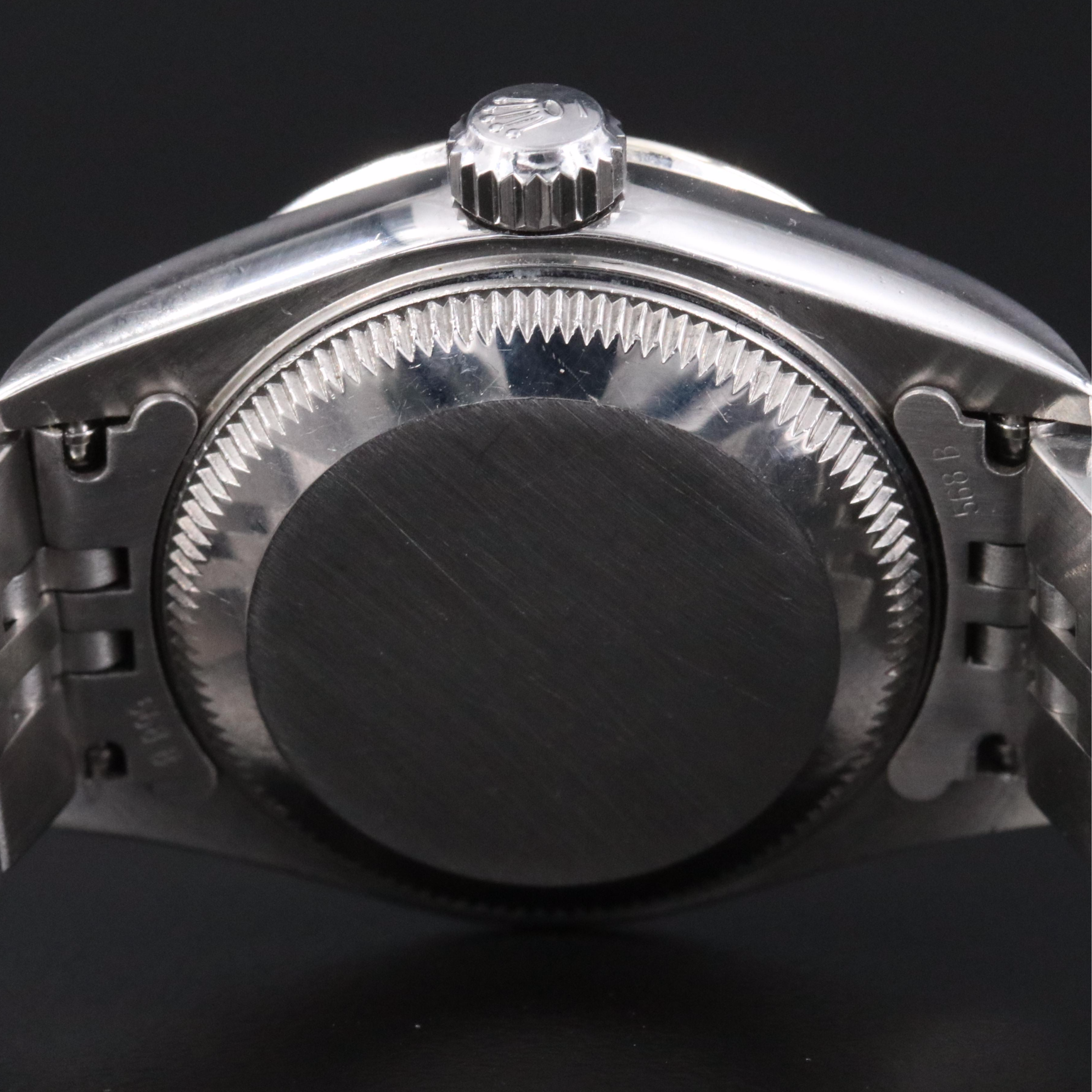 2002 Rolex Custom Diamond Bezel Salmon Dial Datejust Watch 79174