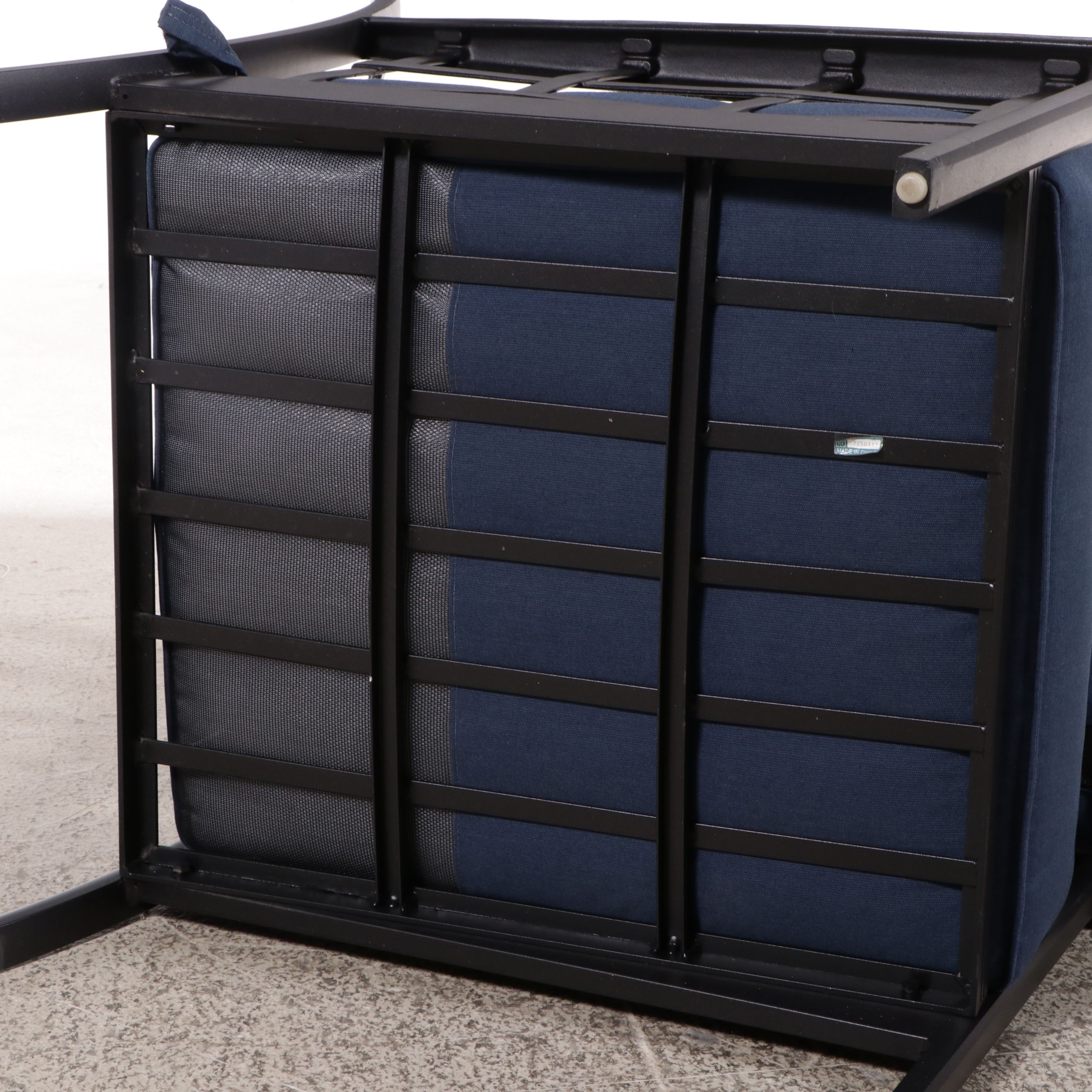 Pair of Contemporary Patio Armchairs and End Table