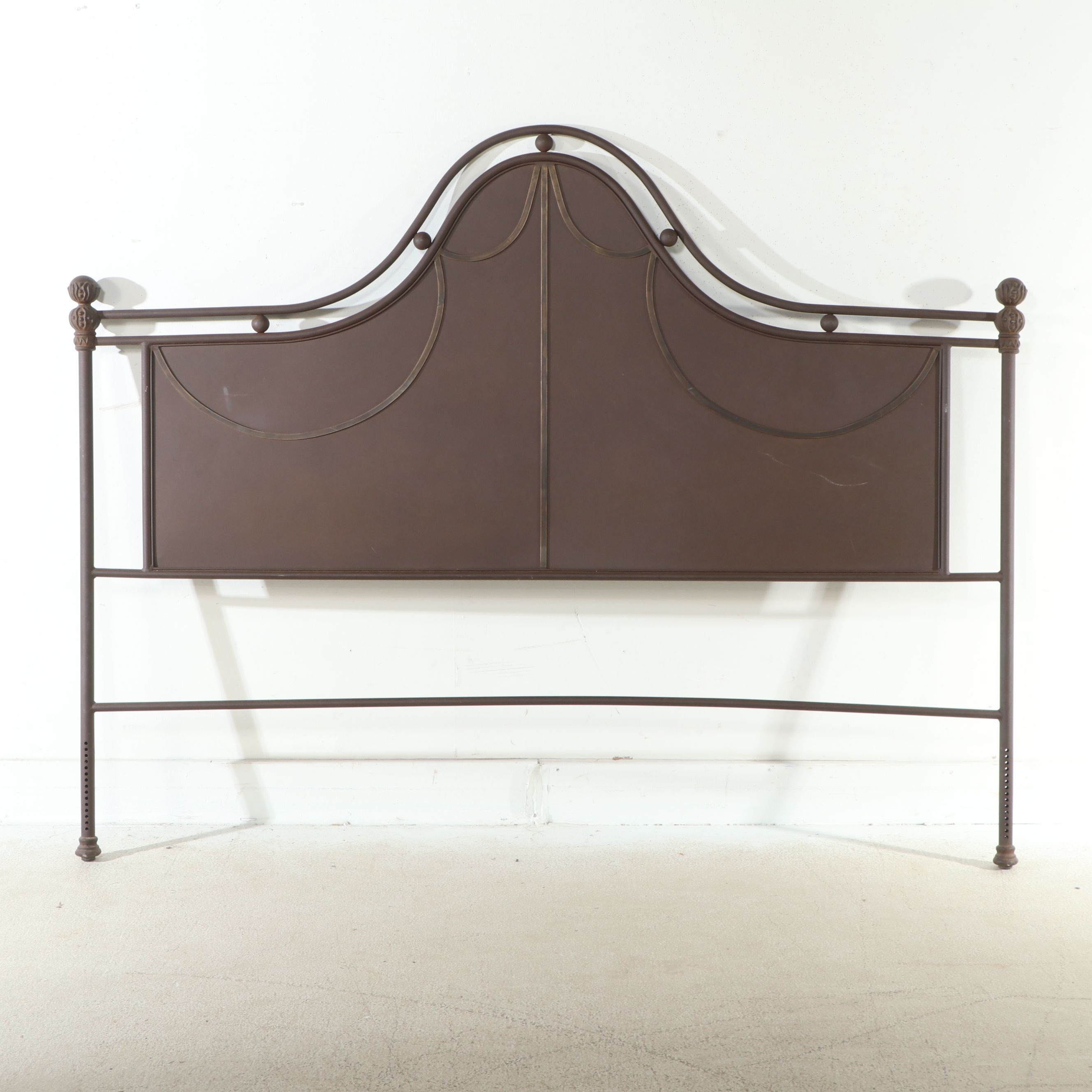 Contemporary Art Nouveau Style Metal Headboard