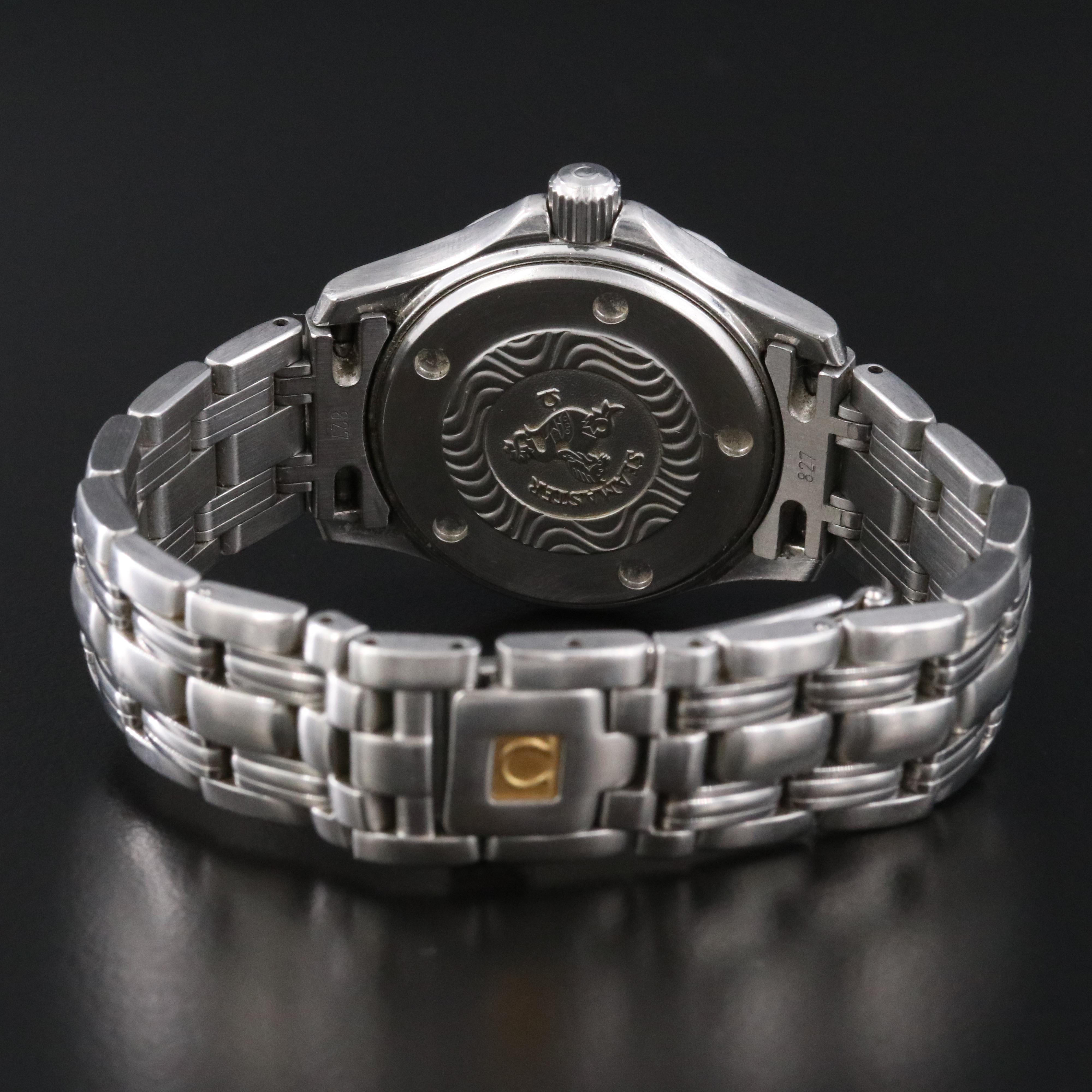 Omega Seamaster 28mm Black Quartz Bracelet Model #2282.50.00