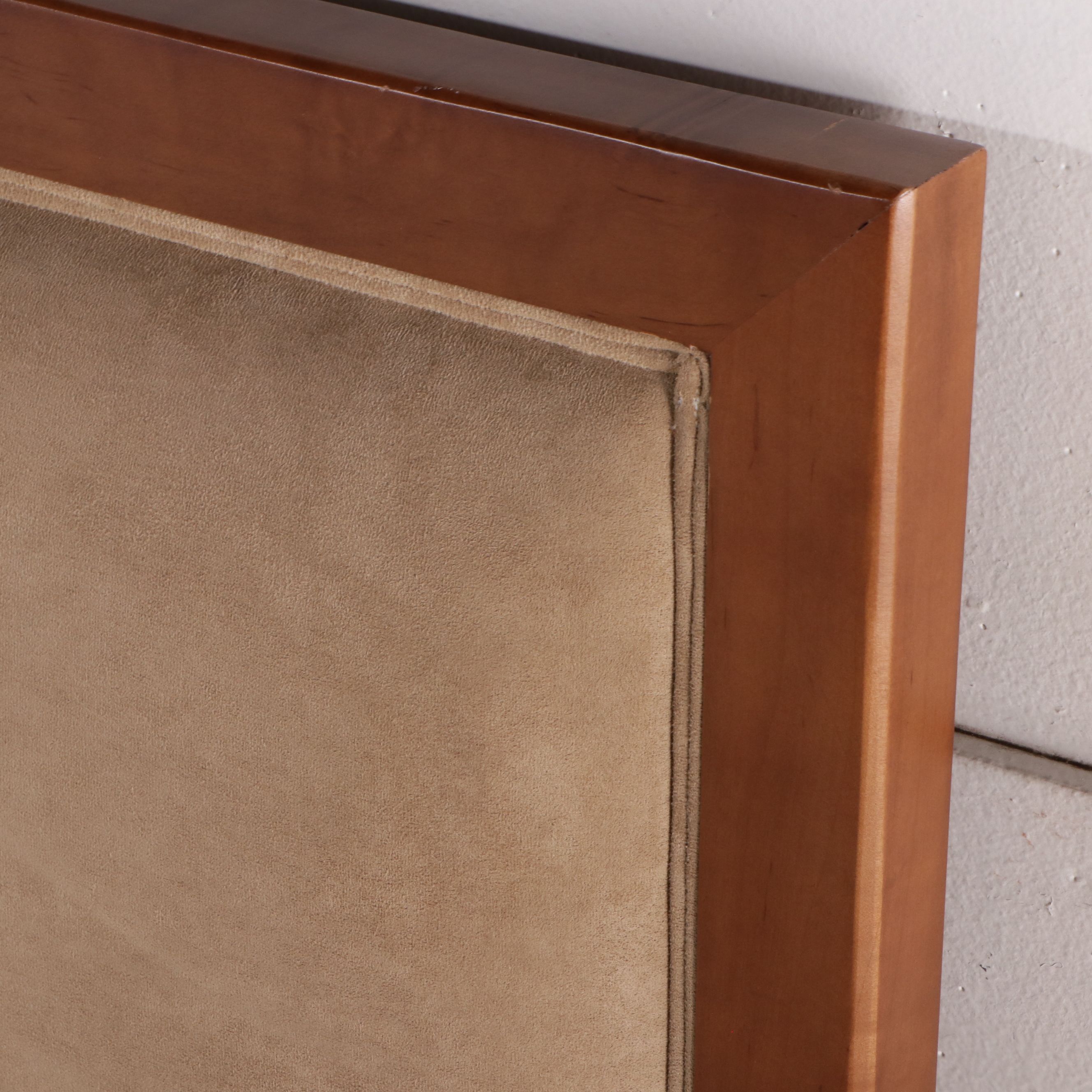 Vanguard Furniture Contemporary Wood and Suede Headboard